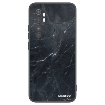 Picasee silikonski črni ovitek za Xiaomi Mi Note 10 Lite - Black marble