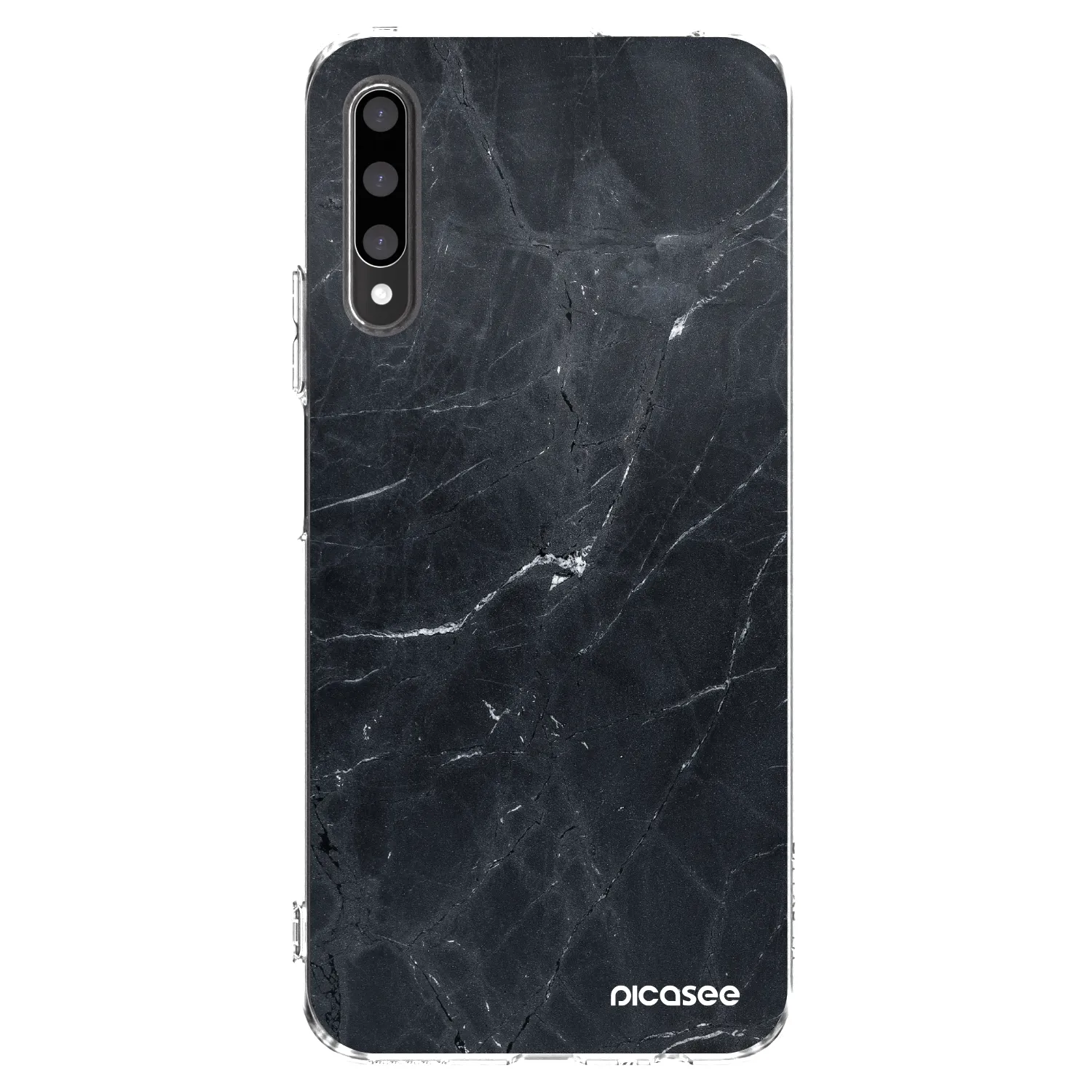Picasee silikonski prozorni ovitek za Honor 9X Pro - Black marble