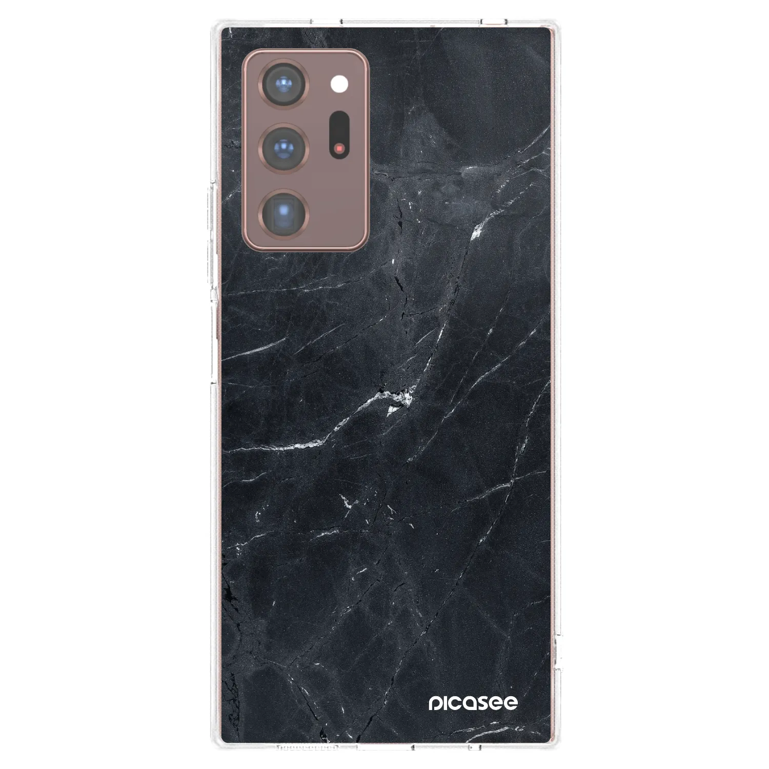 Picasee silikonski prozorni ovitek za Samsung Galaxy Note 20 Ultra - Black marble