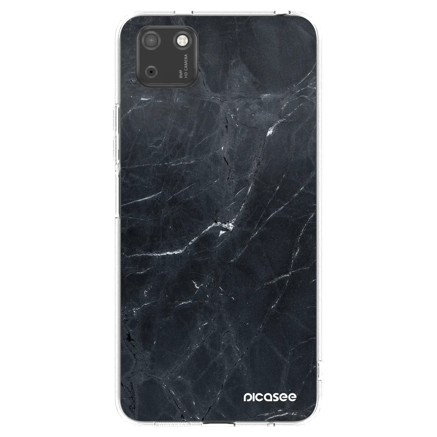 Picasee silikonski prozorni ovitek za Huawei Y5P - Black marble
