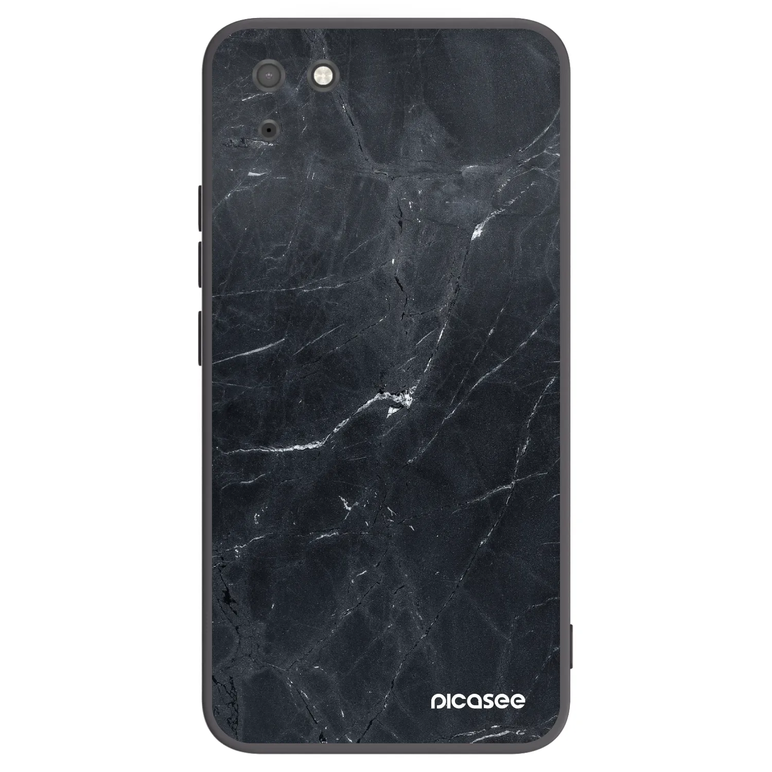 Picasee silikonski črni ovitek za Huawei Y5P - Black marble