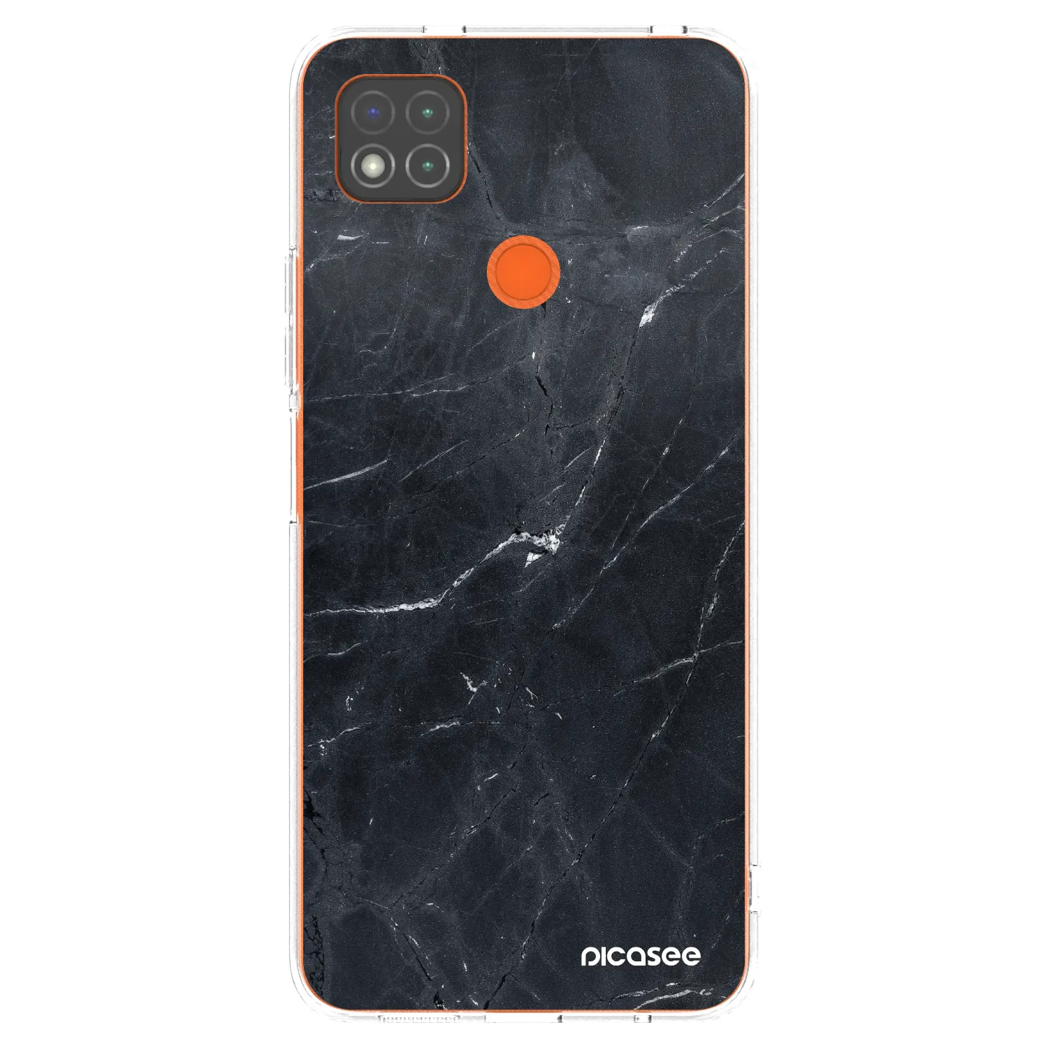 Picasee silikonski prozorni ovitek za Xiaomi Redmi 9C - Black marble