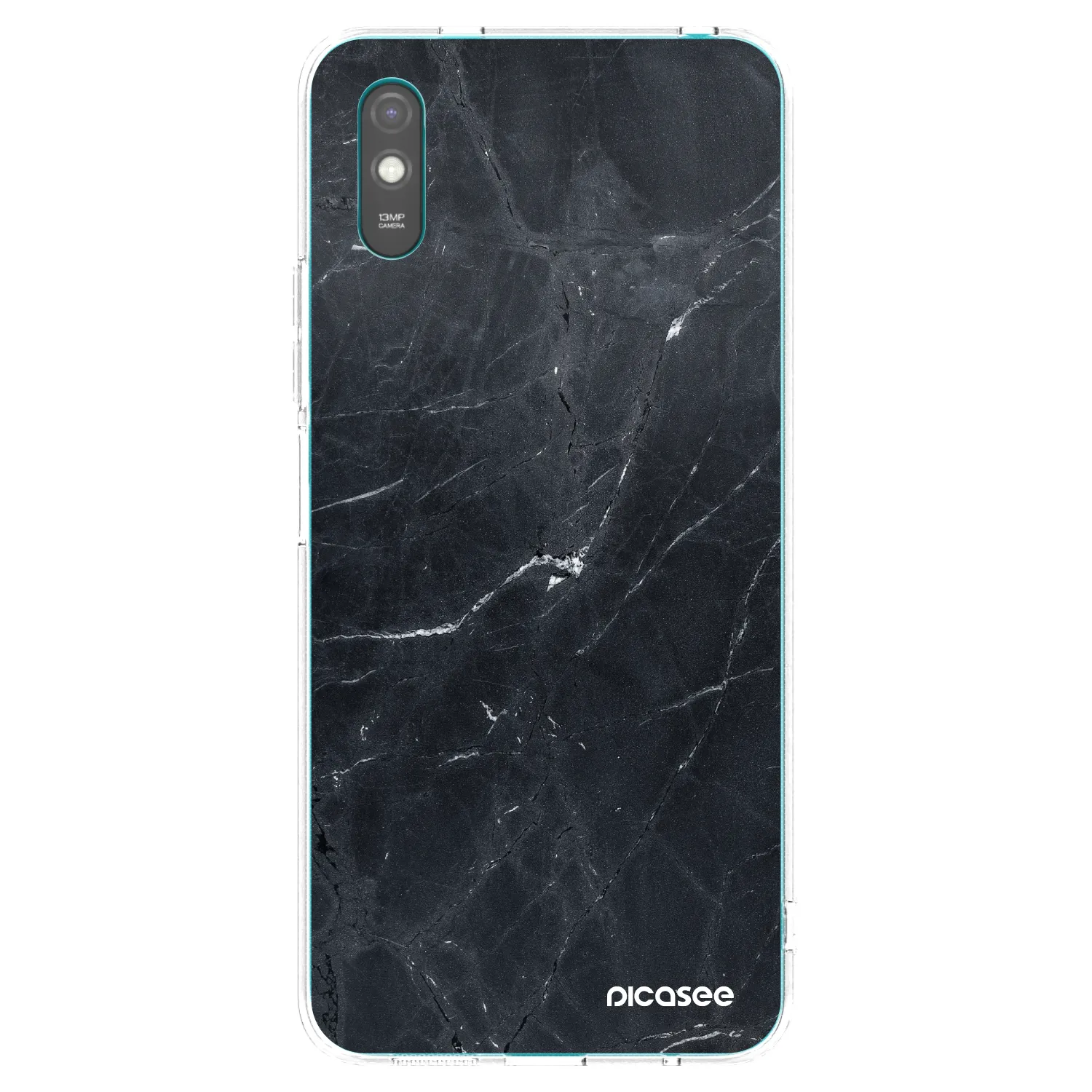 Picasee silikonski prozorni ovitek za Xiaomi Redmi 9A - Black marble