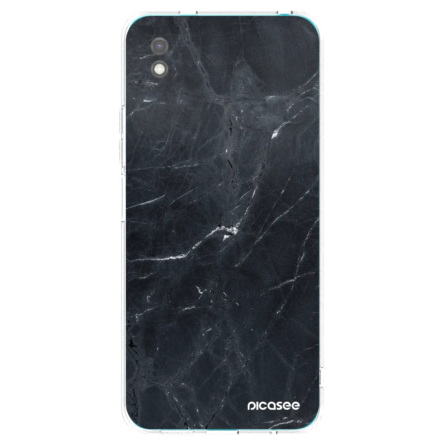 Picasee silikonski črni ovitek za Xiaomi Redmi 9A - Black marble