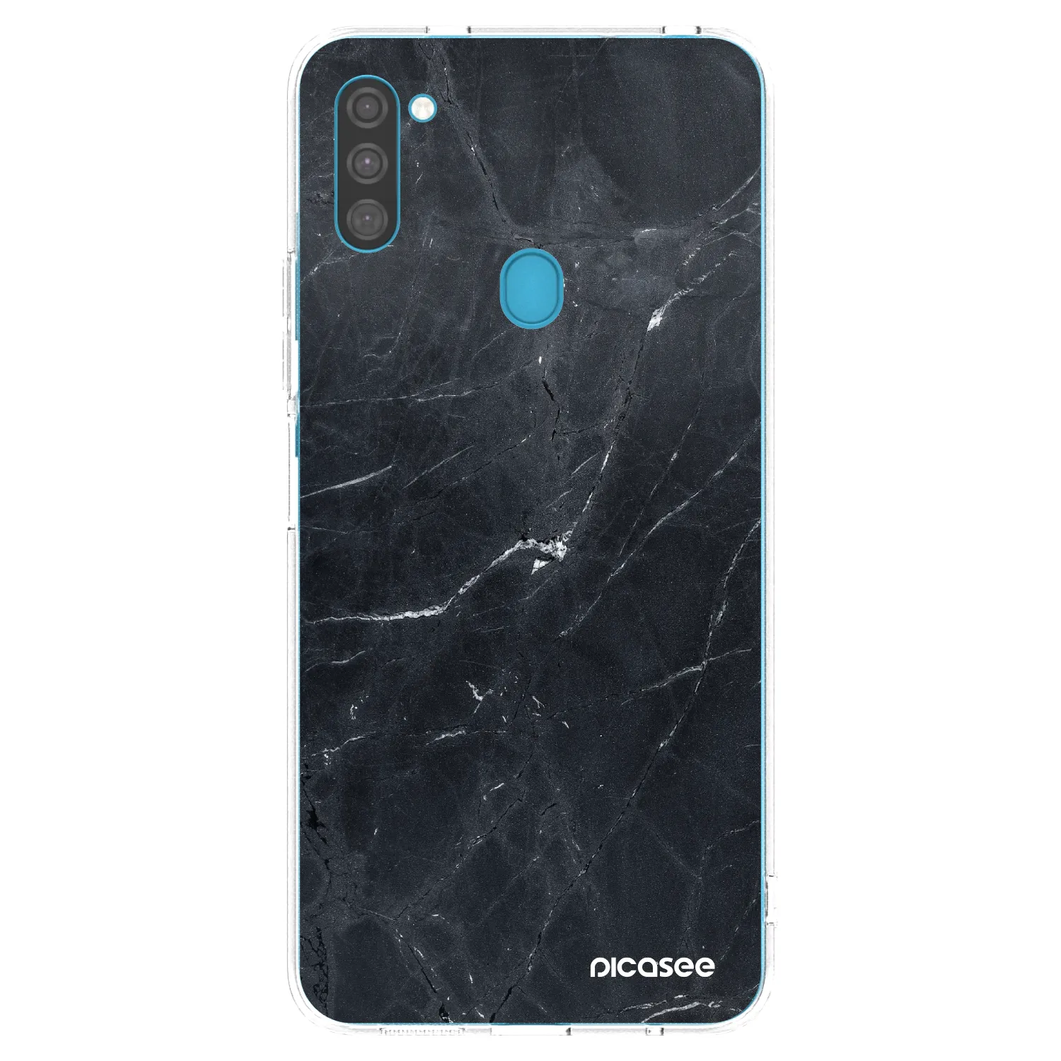 Picasee silikonski prozorni ovitek za Samsung Galaxy M11 - Black marble