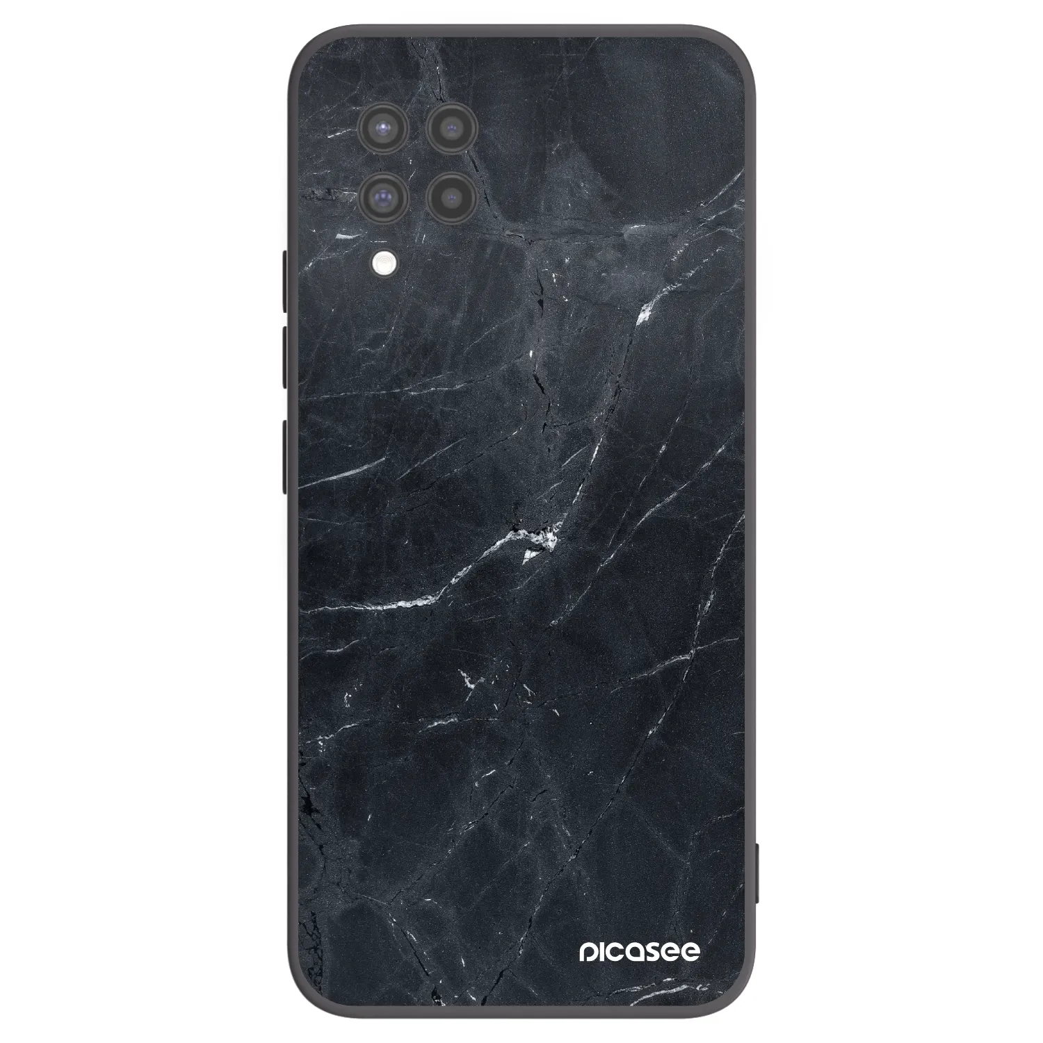 Picasee silikonski črni ovitek za Samsung Galaxy A42 A426B - Black marble
