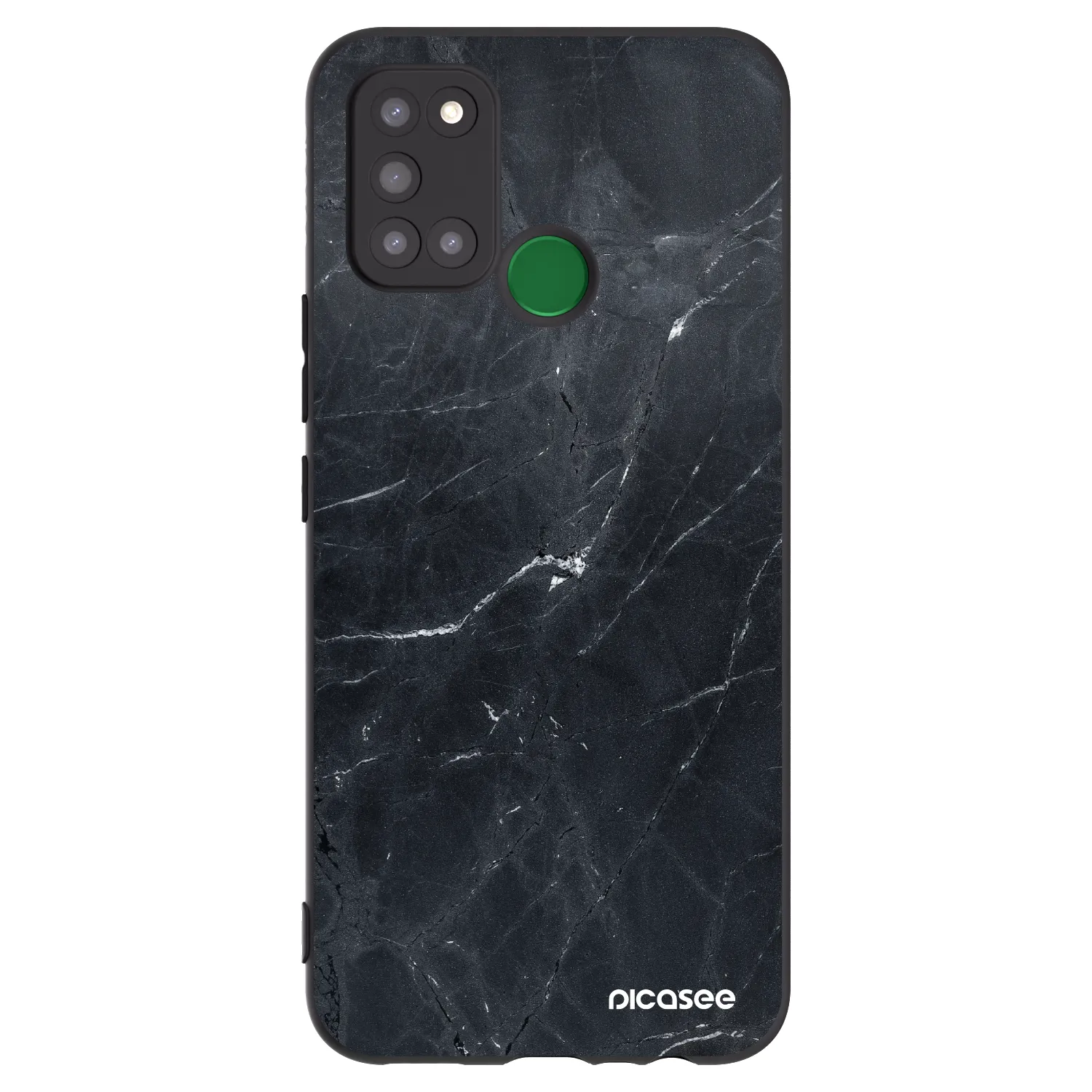 Picasee silikonski črni ovitek za Realme 7i - Black marble