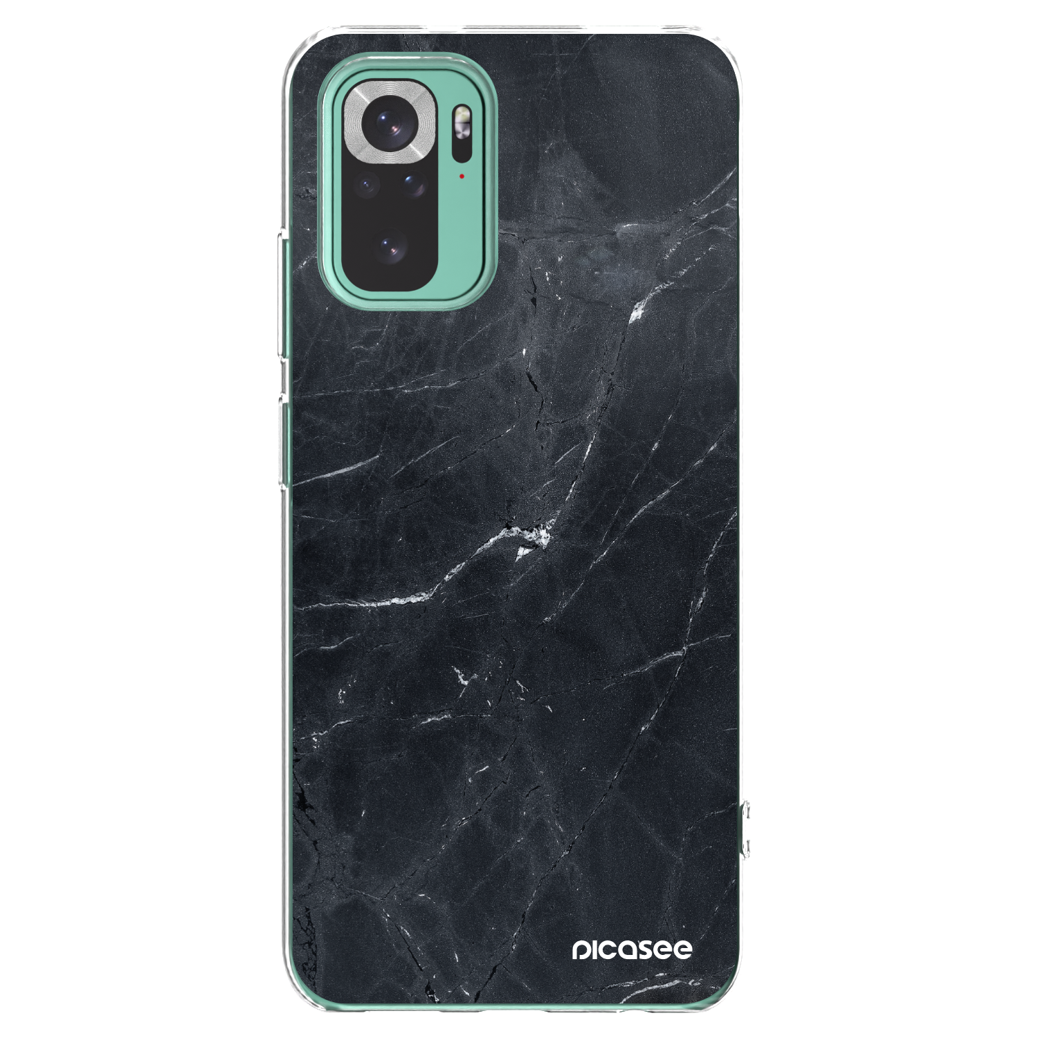 Picasee silikonski prozorni ovitek za Xiaomi Redmi Note 10 Pro - Black marble