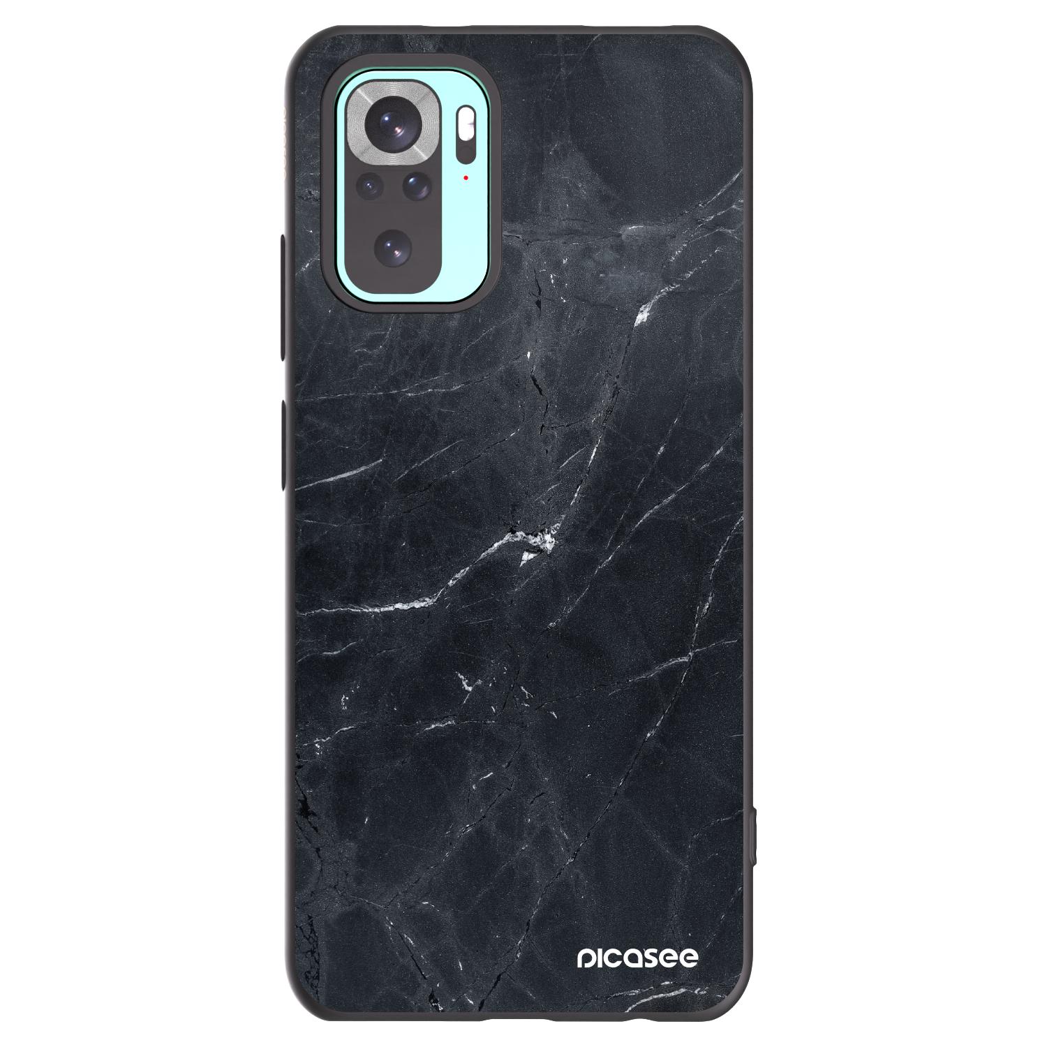 Picasee silikonski črni ovitek za Xiaomi Redmi Note 10 Pro - Black marble