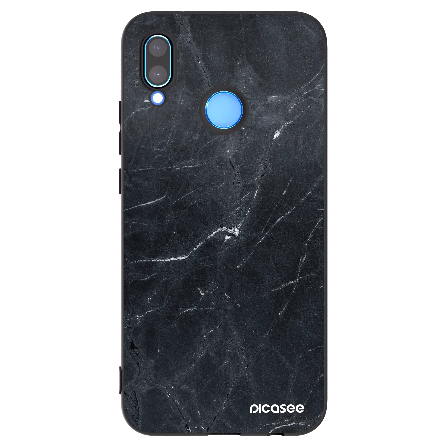Picasee silikonski črni ovitek za Huawei P20 Lite - Black marble