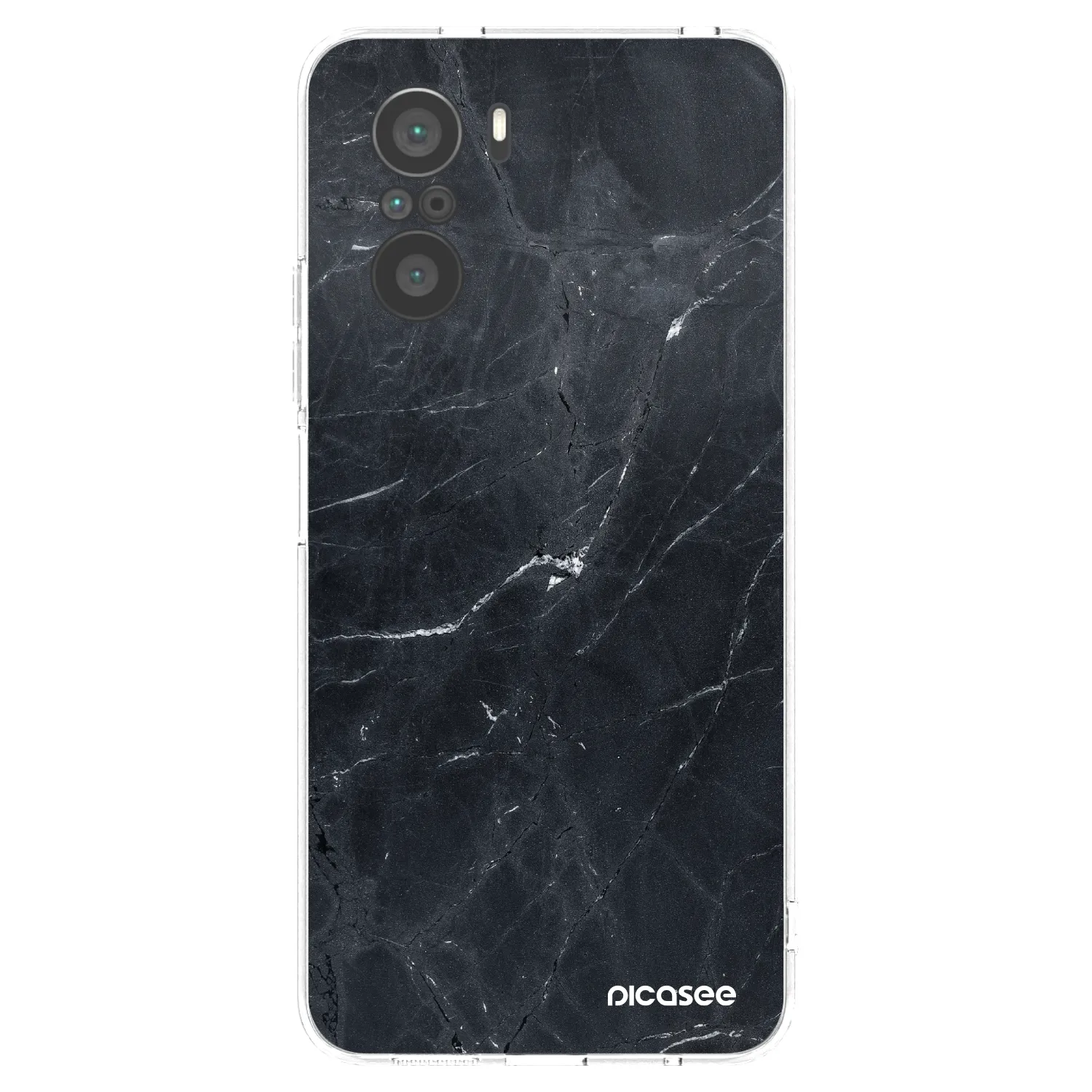 Picasee silikonski prozorni ovitek za Xiaomi Poco F3 - Black marble
