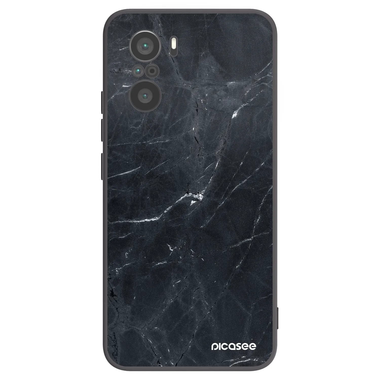 Picasee silikonski črni ovitek za Xiaomi Poco F3 - Black marble