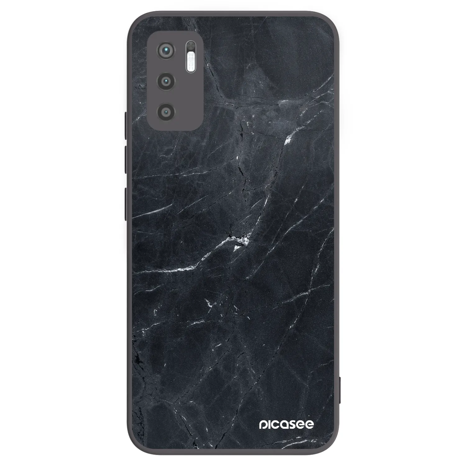 Picasee silikonski črni ovitek za Xiaomi Redmi Note 10 5G - Black marble
