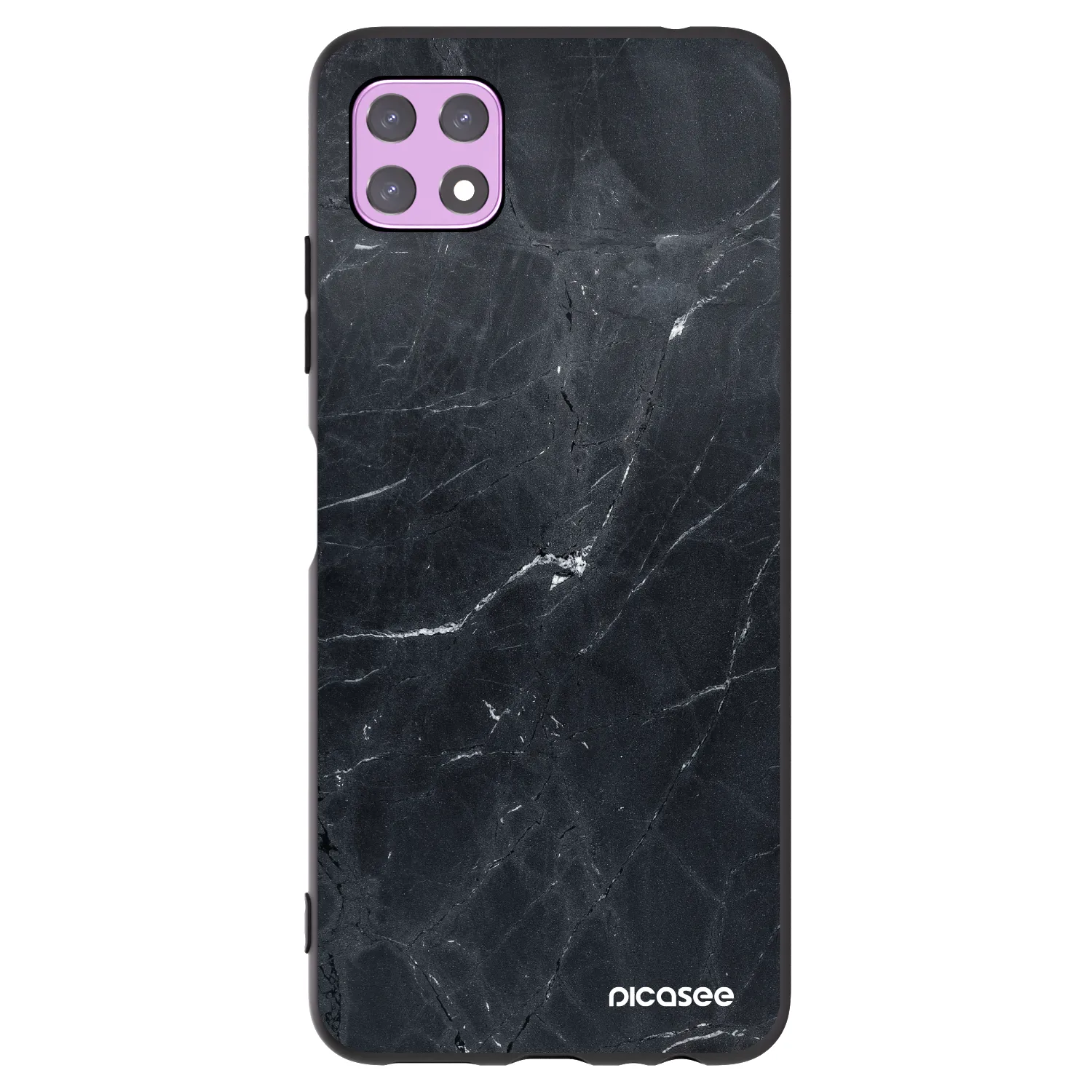 Picasee silikonski črni ovitek za Samsung Galaxy A22 A226B 5G - Black marble