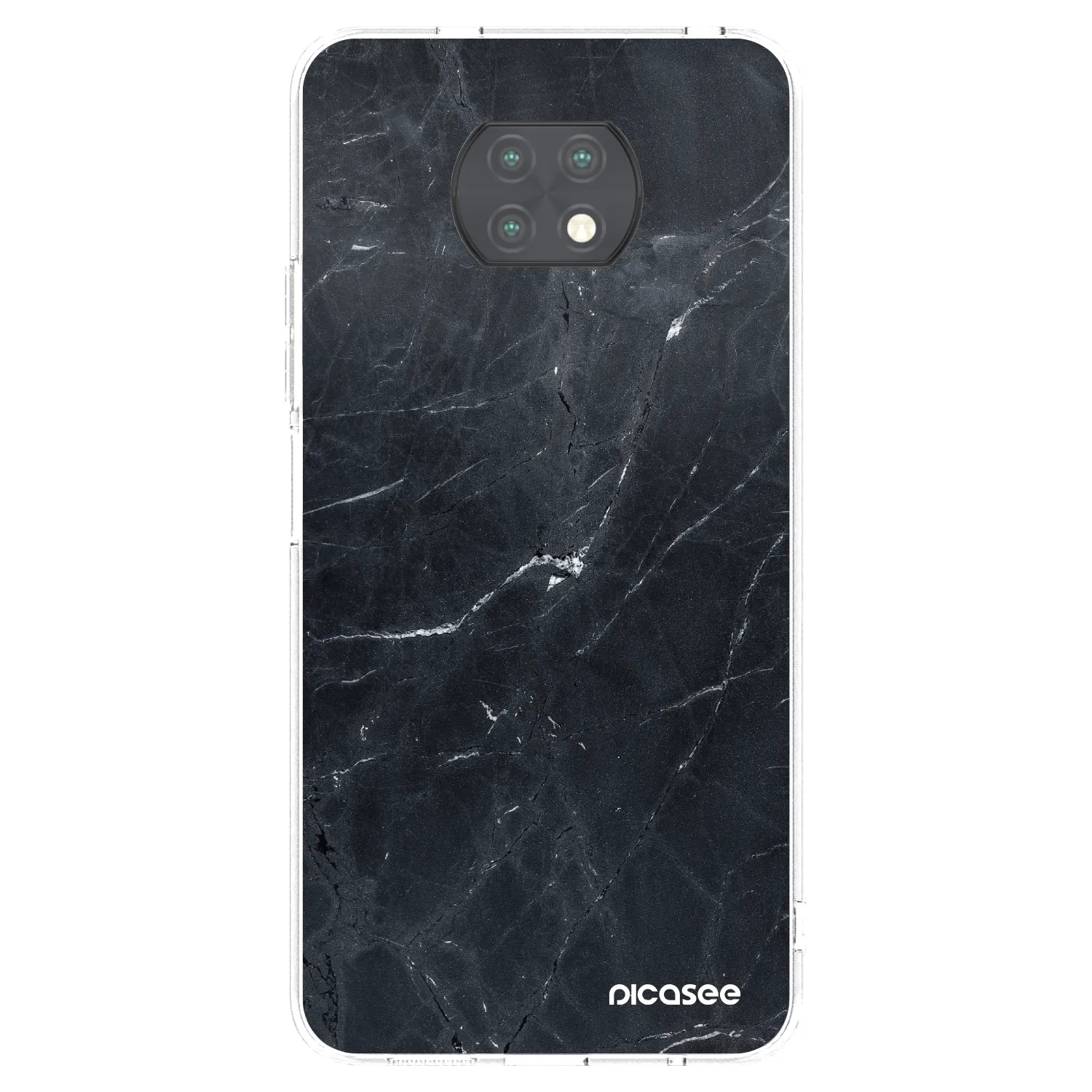 Picasee silikonski prozorni ovitek za Xiaomi Redmi Note 9T - Black marble