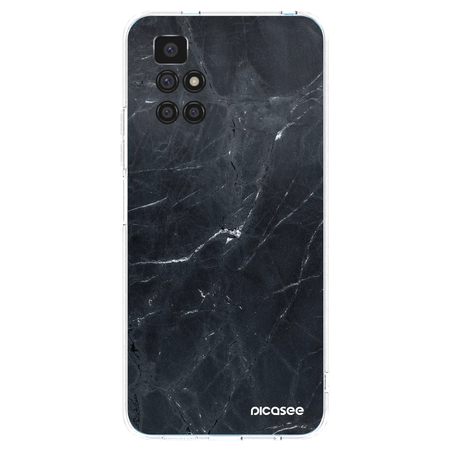 Picasee silikonski prozorni ovitek za Xiaomi Redmi 10 - Black marble