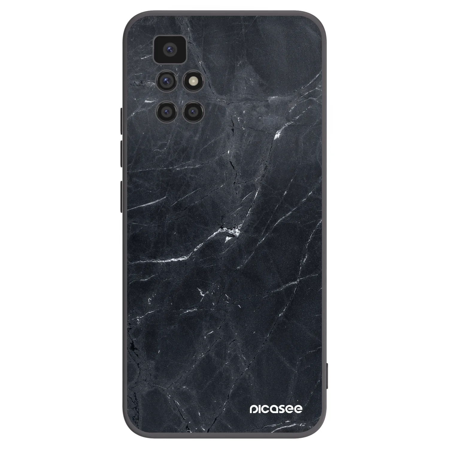 Picasee silikonski črni ovitek za Xiaomi Redmi 10 - Black marble