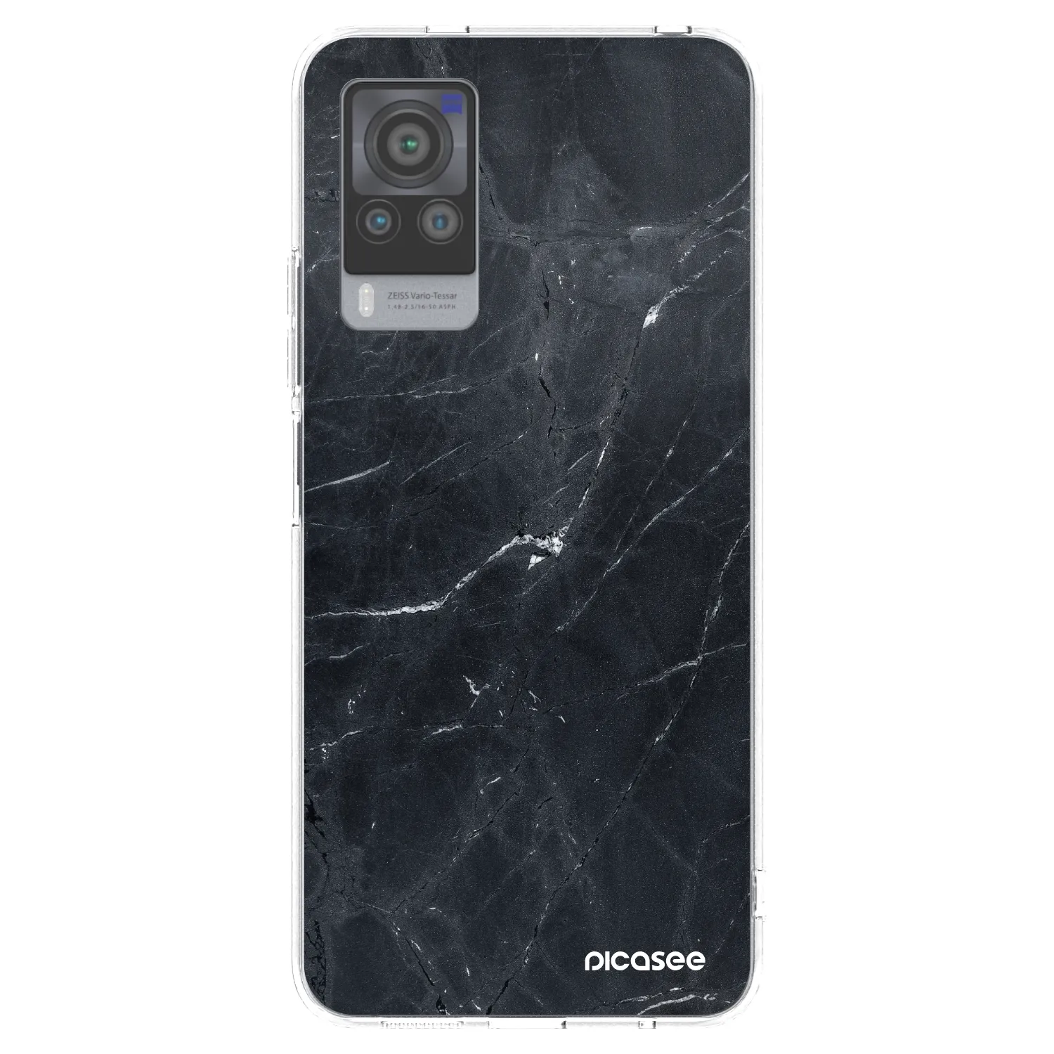 Picasee silikonski prozorni ovitek za Vivo X60 Pro 5G - Black marble