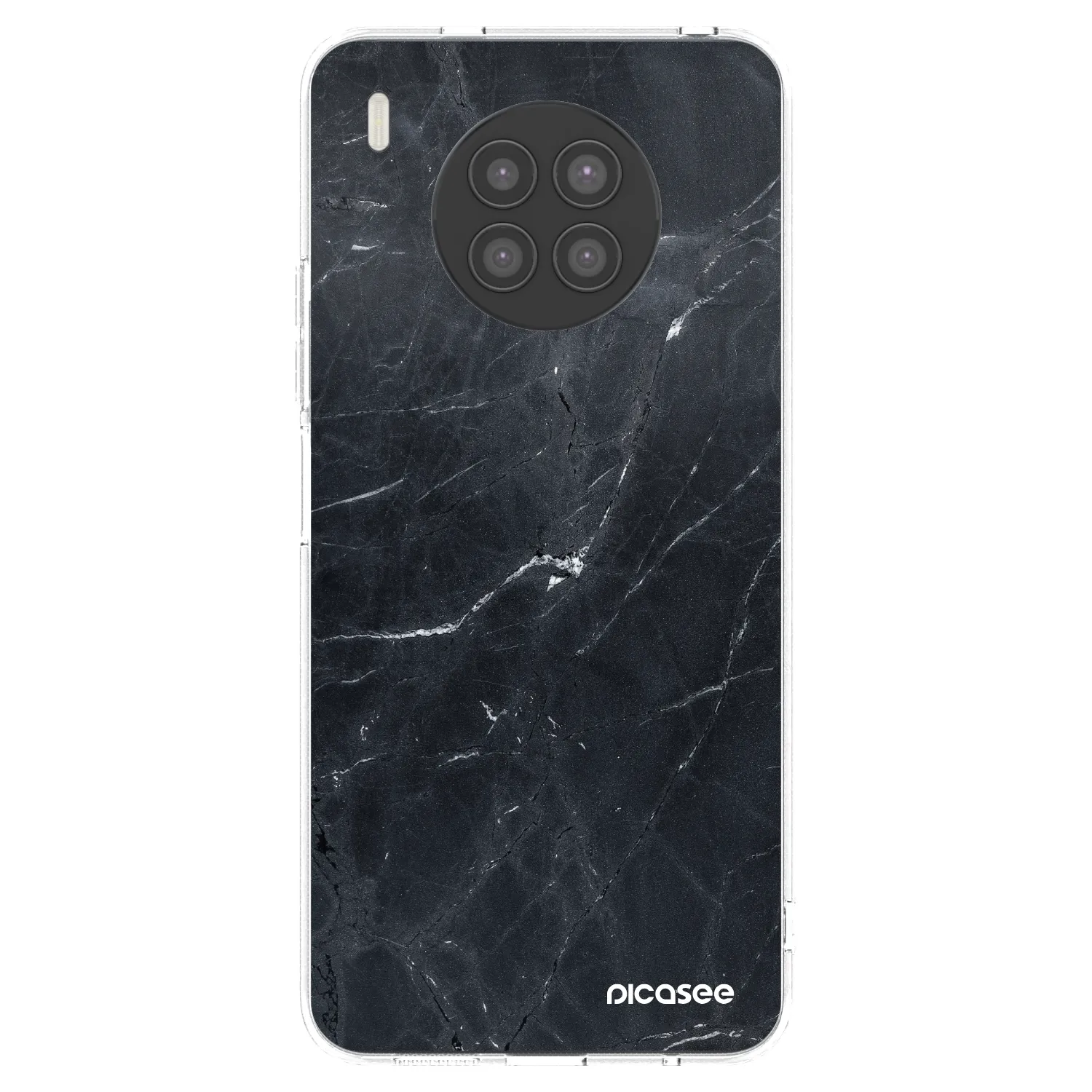 Picasee silikonski prozorni ovitek za Huawei Nova 8i - Black marble