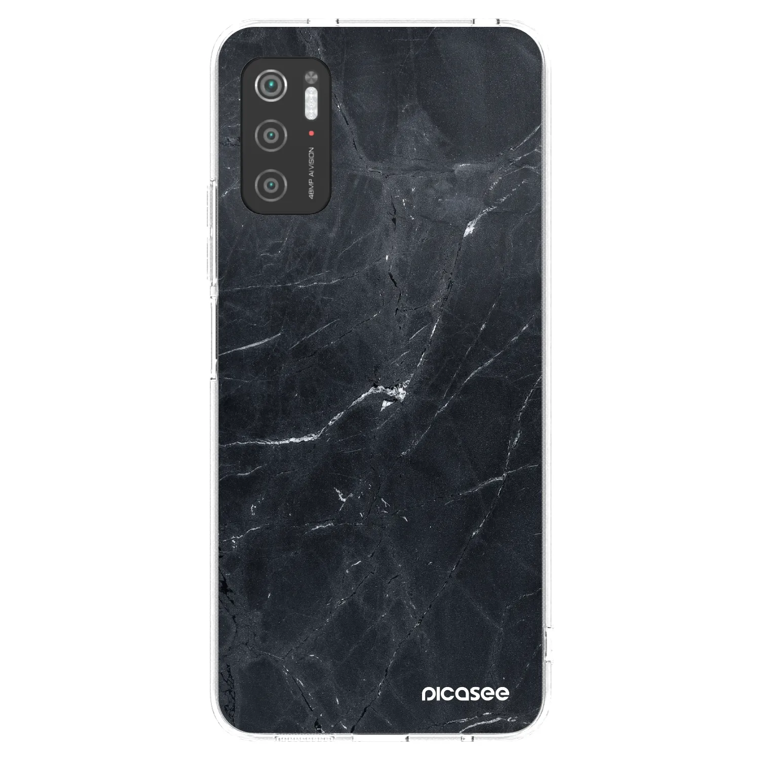 Picasee silikonski prozorni ovitek za Xiaomi Poco M3 Pro 5G - Black marble