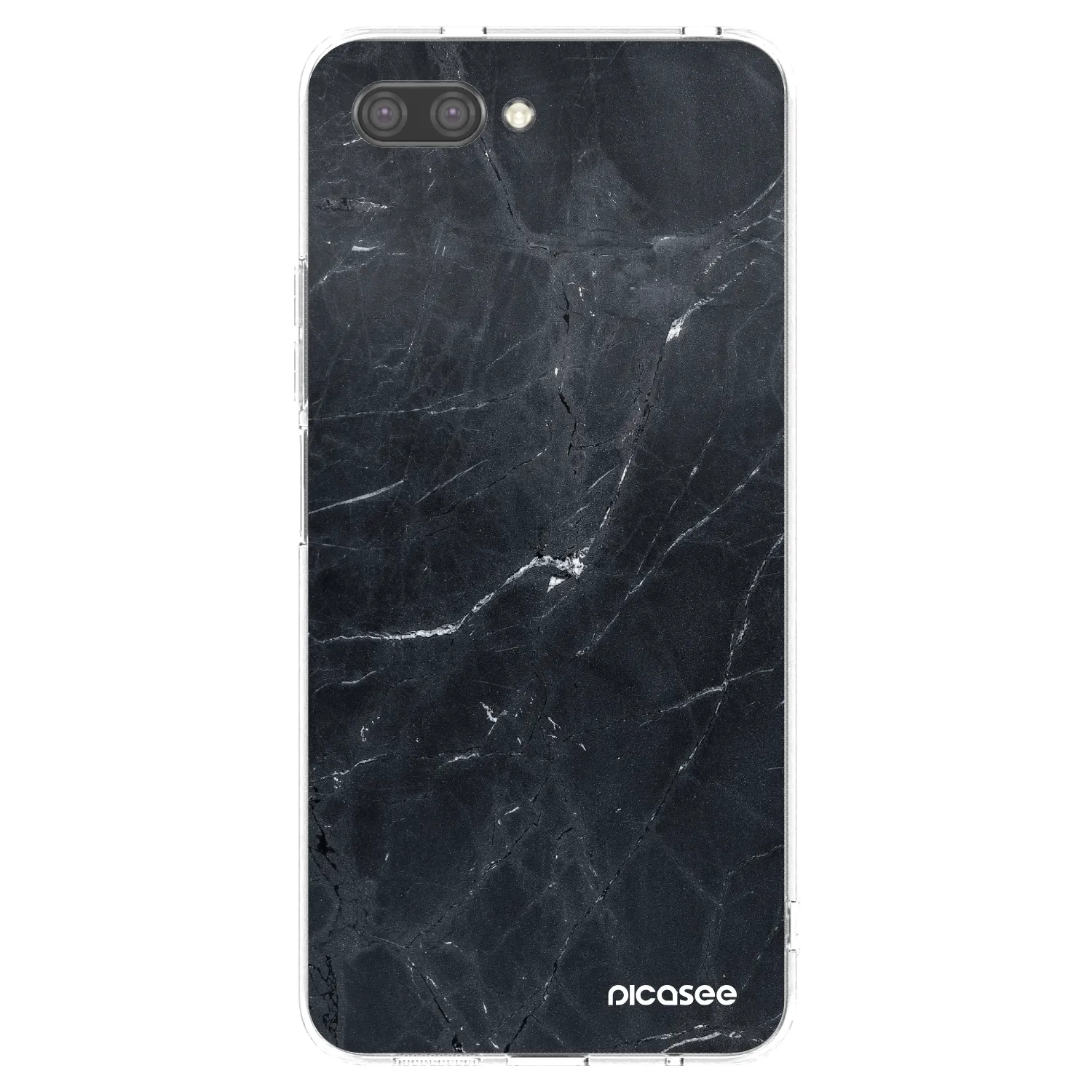 Picasee silikonski prozorni ovitek za Honor 10 - Black marble