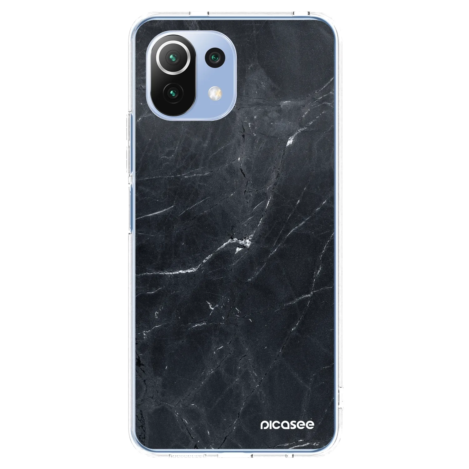 Picasee silikonski prozorni ovitek za Xiaomi 11 Lite 5G NE - Black marble