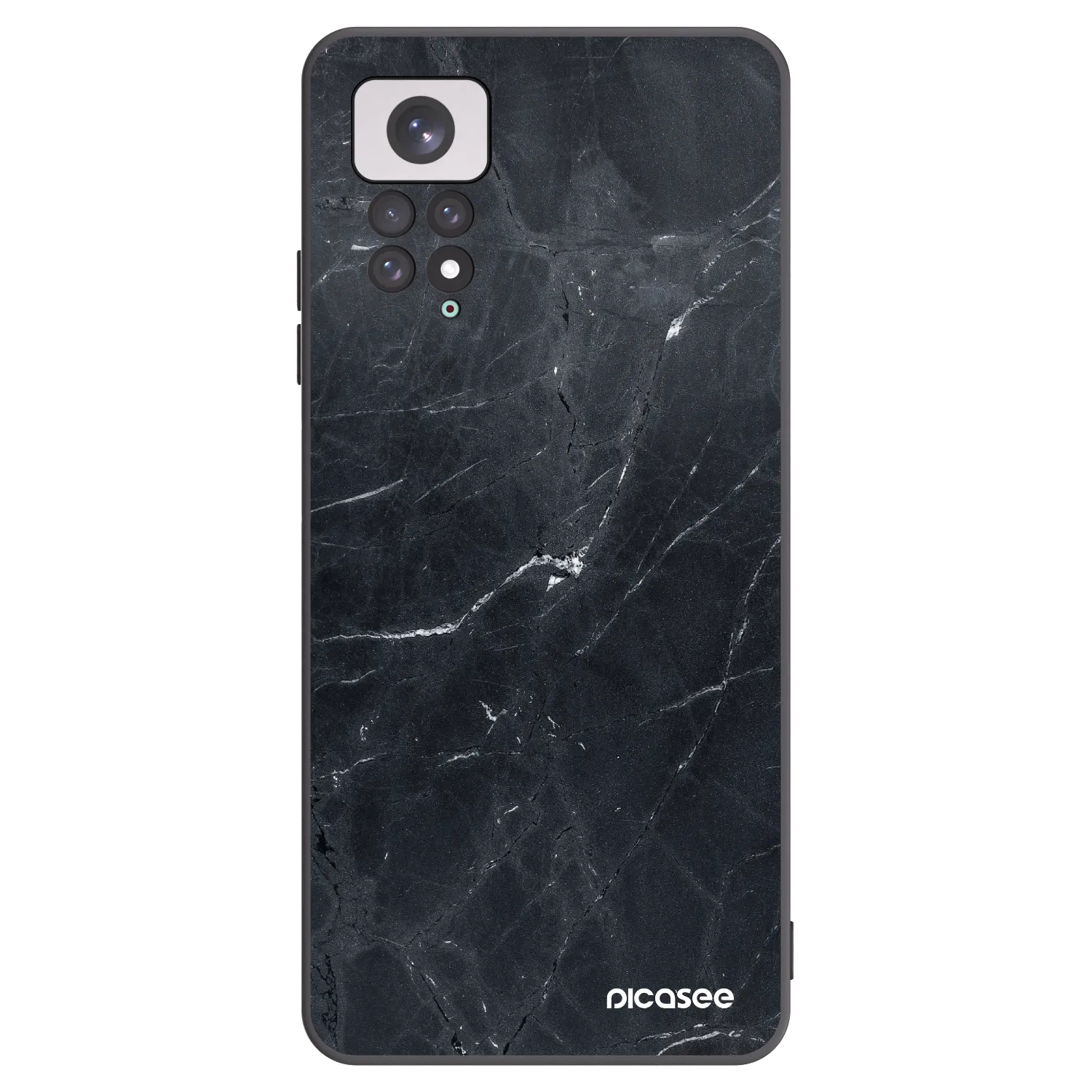 Picasee silikonski črni ovitek za Xiaomi Redmi Note 11 - Black marble