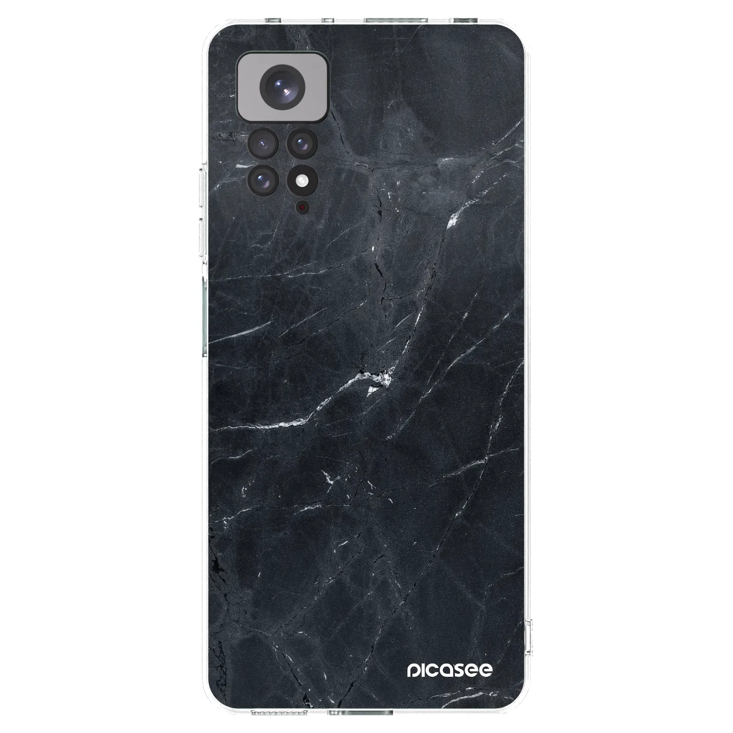 Picasee silikonski prozorni ovitek za Xiaomi Redmi Note 11S 4G - Black marble