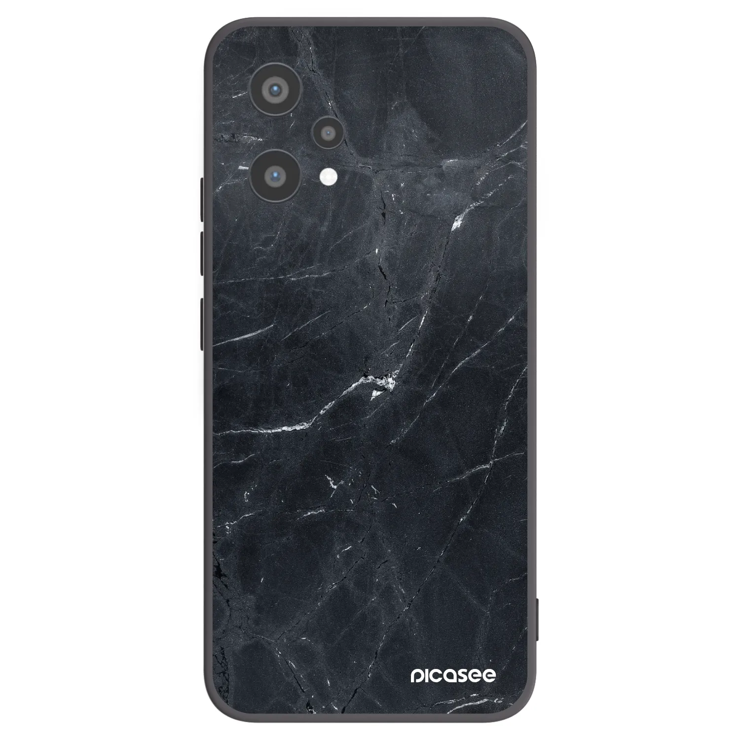 Picasee silikonski črni ovitek za Realme 9 Pro 5G - Black marble