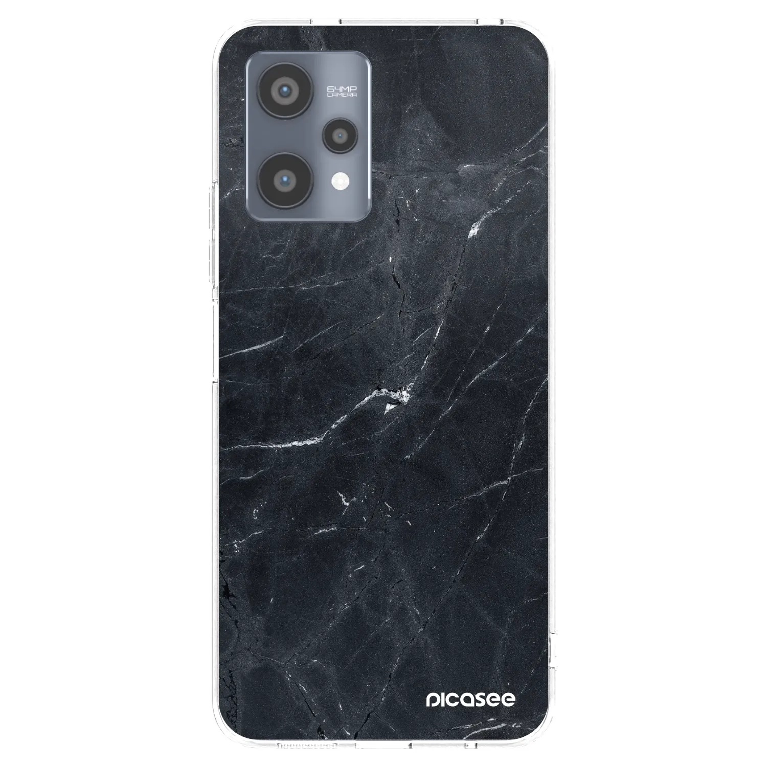 Picasee silikonski prozorni ovitek za Realme 9 Pro 5G - Black marble