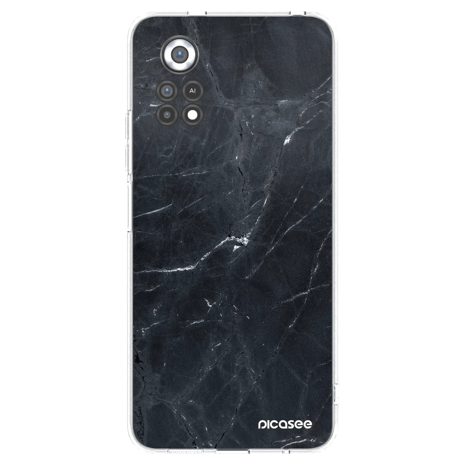 Picasee silikonski prozorni ovitek za Xiaomi Poco X4 Pro 5G - Black marble