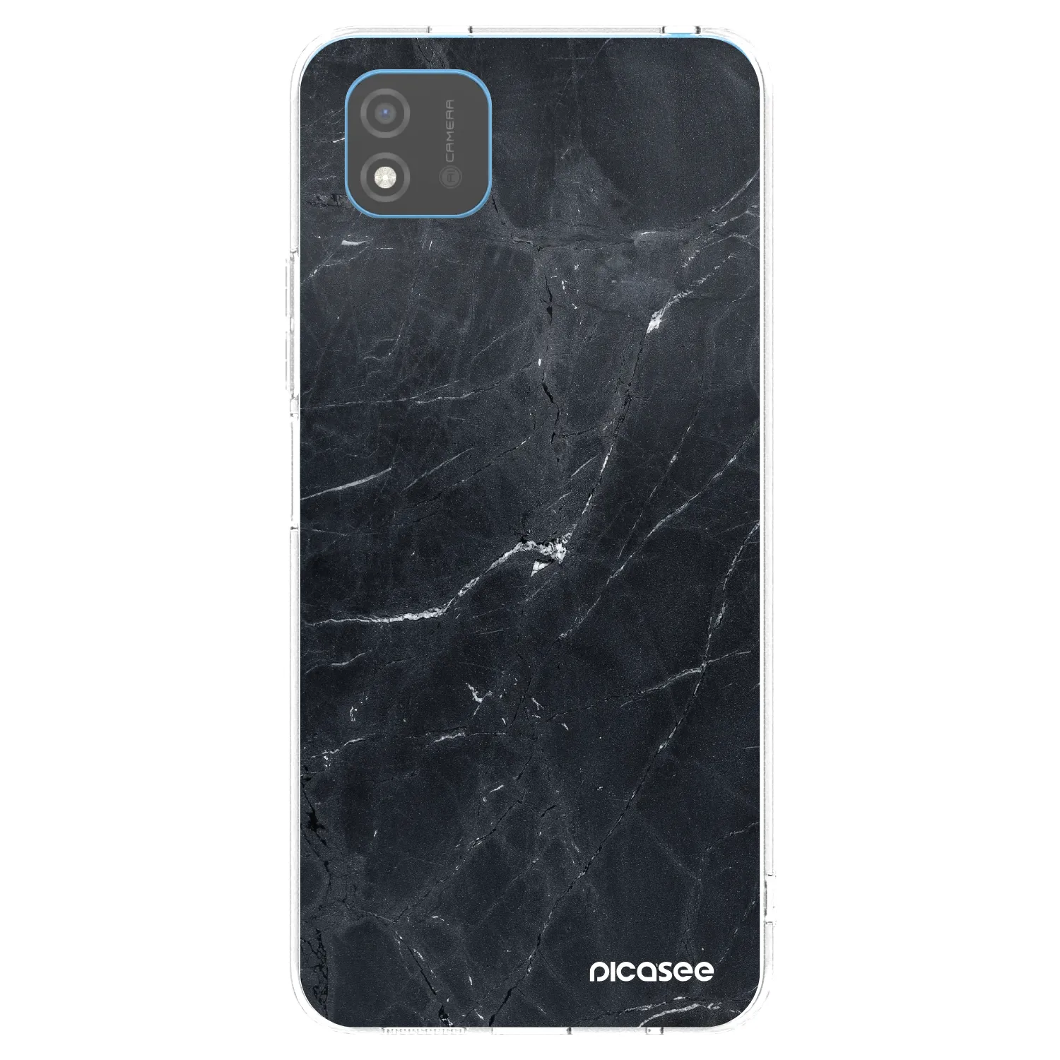 Picasee silikonski prozorni ovitek za Realme C11 (2021) - Black marble