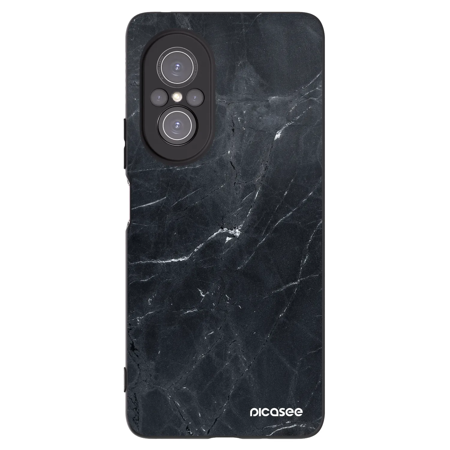 Picasee silikonski črni ovitek za Huawei Nova 9 SE - Black marble