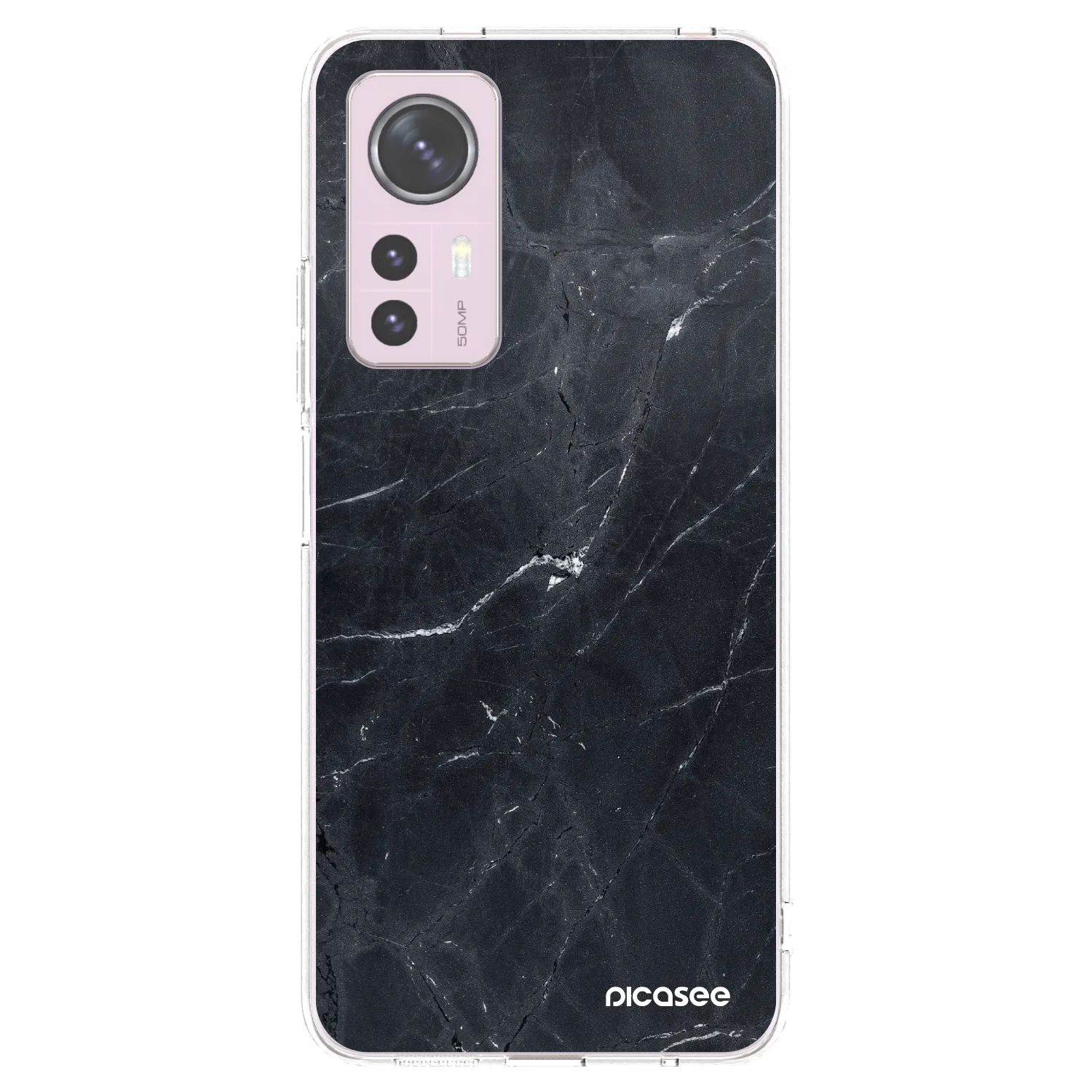 Picasee silikonski prozorni ovitek za Xiaomi 12 - Black marble
