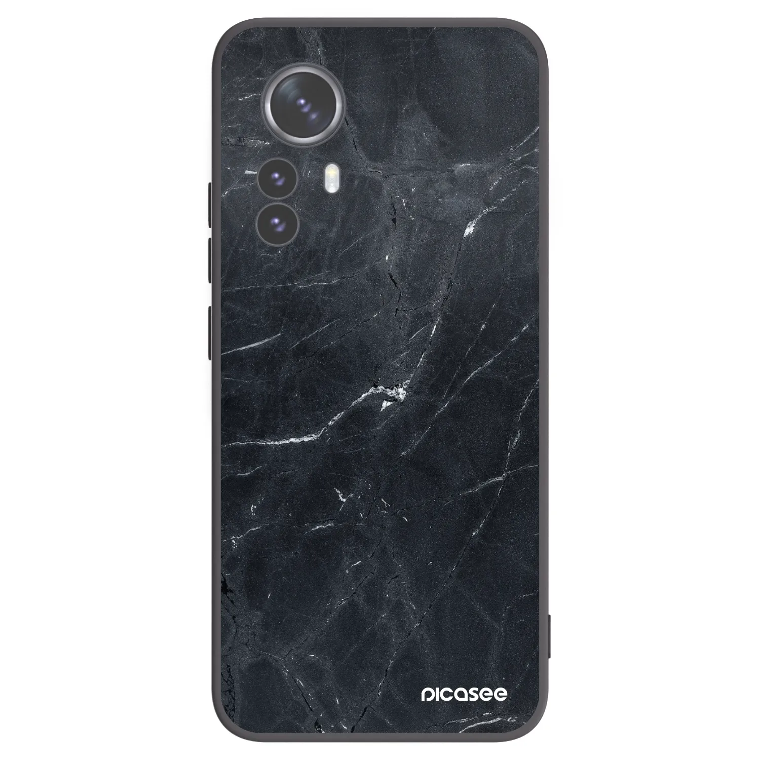 Picasee silikonski črni ovitek za Xiaomi 12 Pro - Black marble