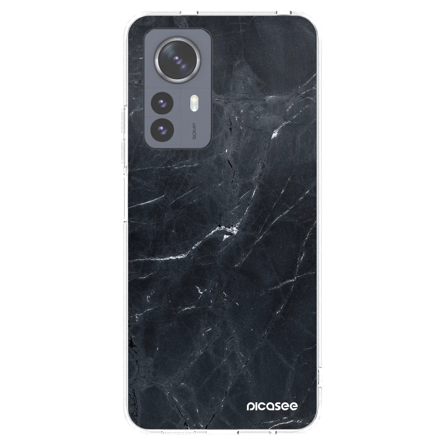 Picasee silikonski prozorni ovitek za Xiaomi 12 Pro - Black marble