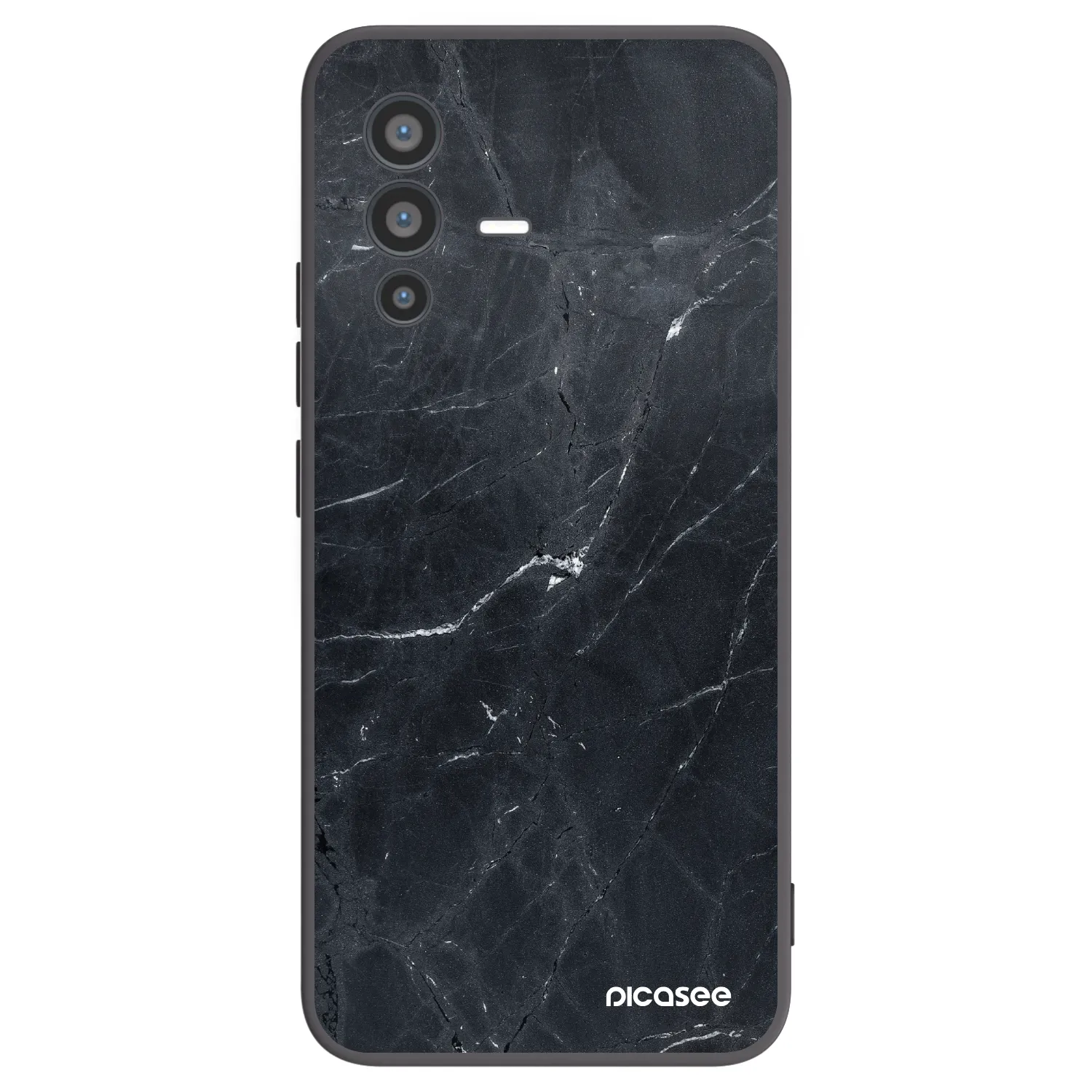 Picasee silikonski črni ovitek za Vivo V23 5G - Black marble