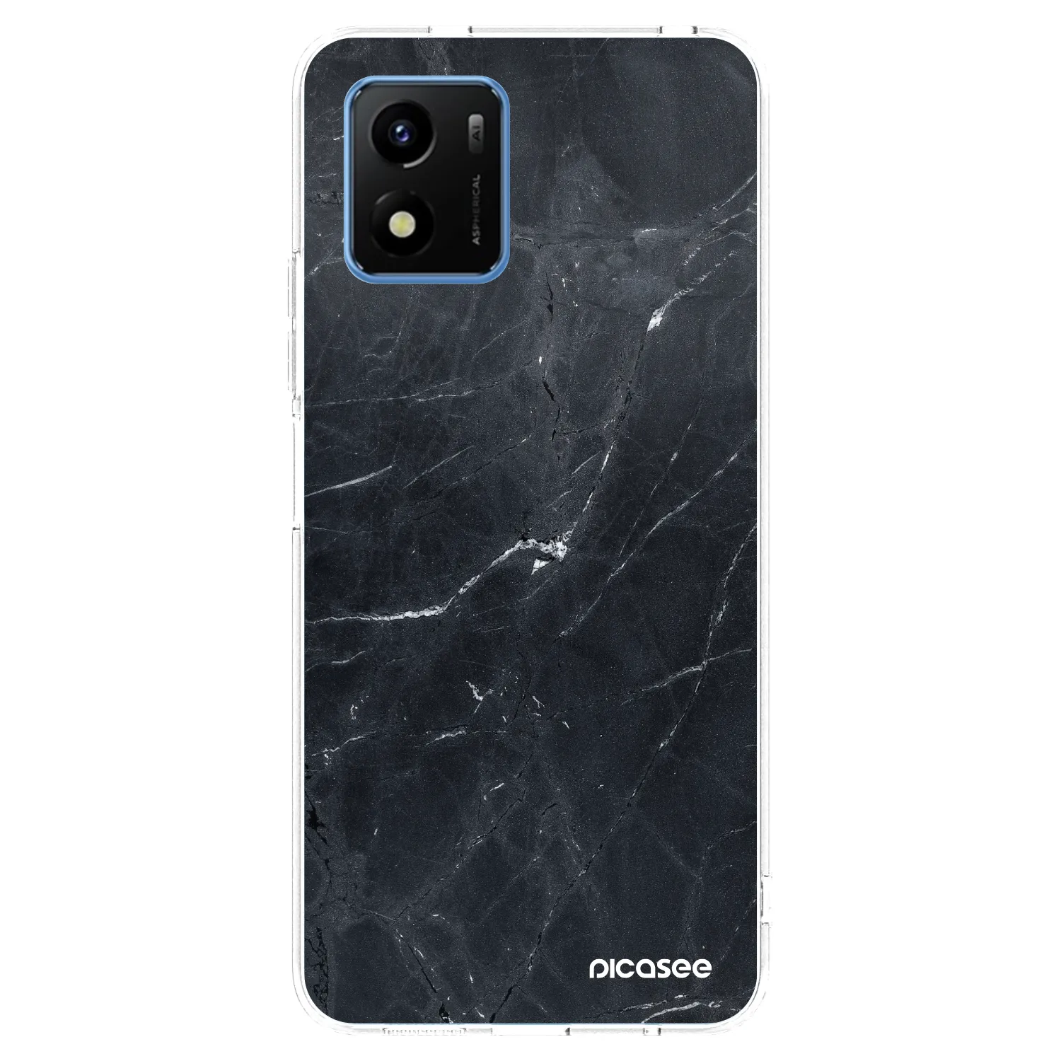 Picasee silikonski prozorni ovitek za Vivo Y01 - Black marble