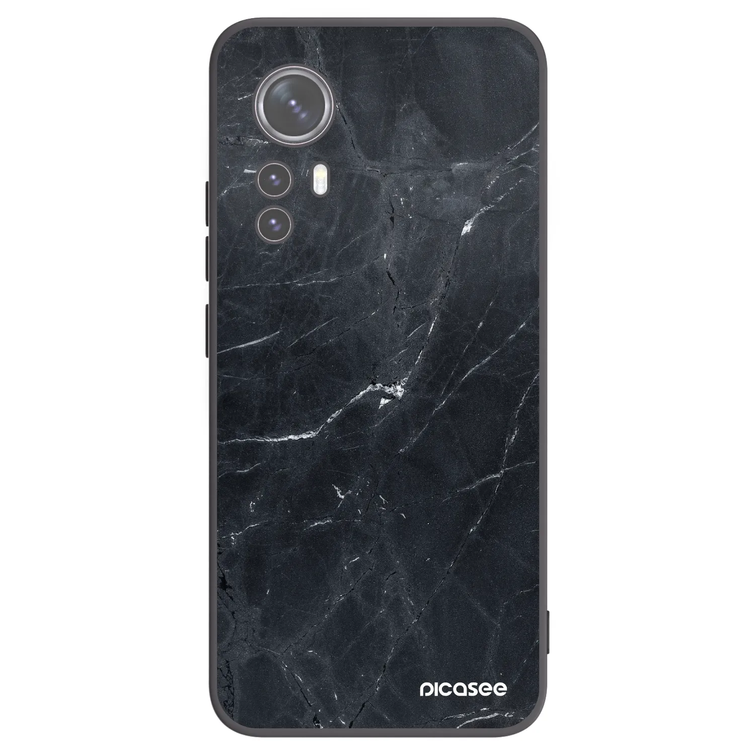 Picasee silikonski črni ovitek za Xiaomi 12X - Black marble