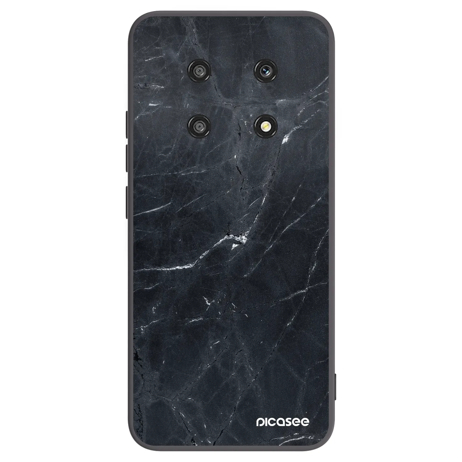 Picasee silikonski črni ovitek za Honor Magic4 Lite 5G - Black marble