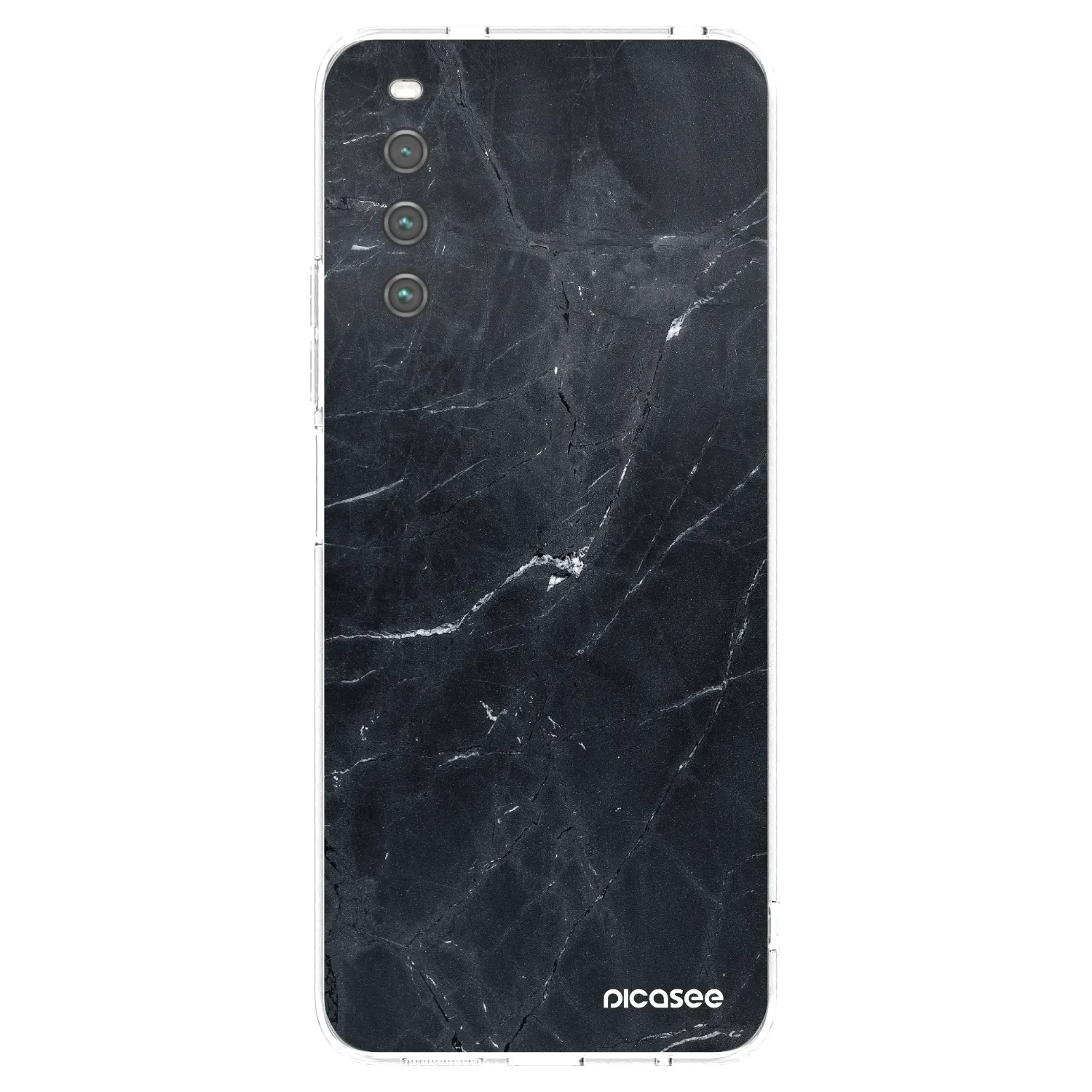 Picasee silikonski prozorni ovitek za Sony Xperia 10 IV 5G - Black marble