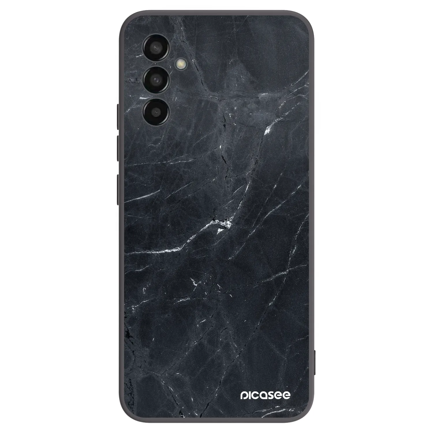 Picasee silikonski črni ovitek za Samsung Galaxy M13 M135F - Black marble
