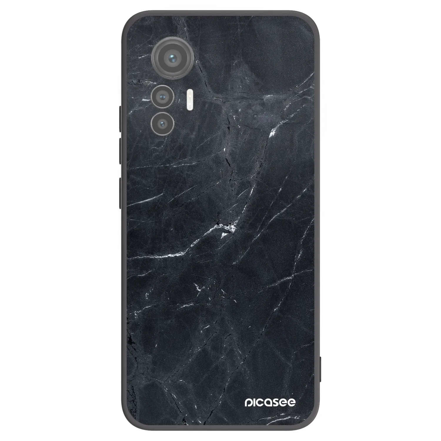 Picasee silikonski črni ovitek za Xiaomi 12 Lite - Black marble