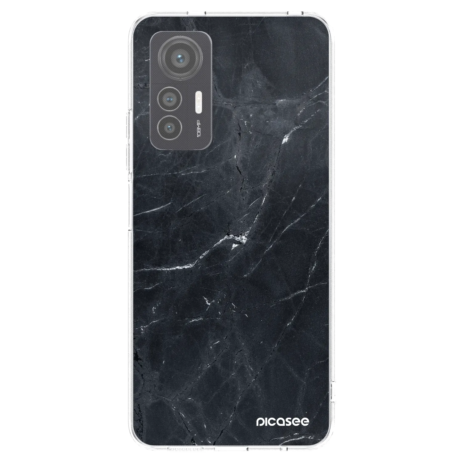 Picasee silikonski prozorni ovitek za Xiaomi 12 Lite - Black marble