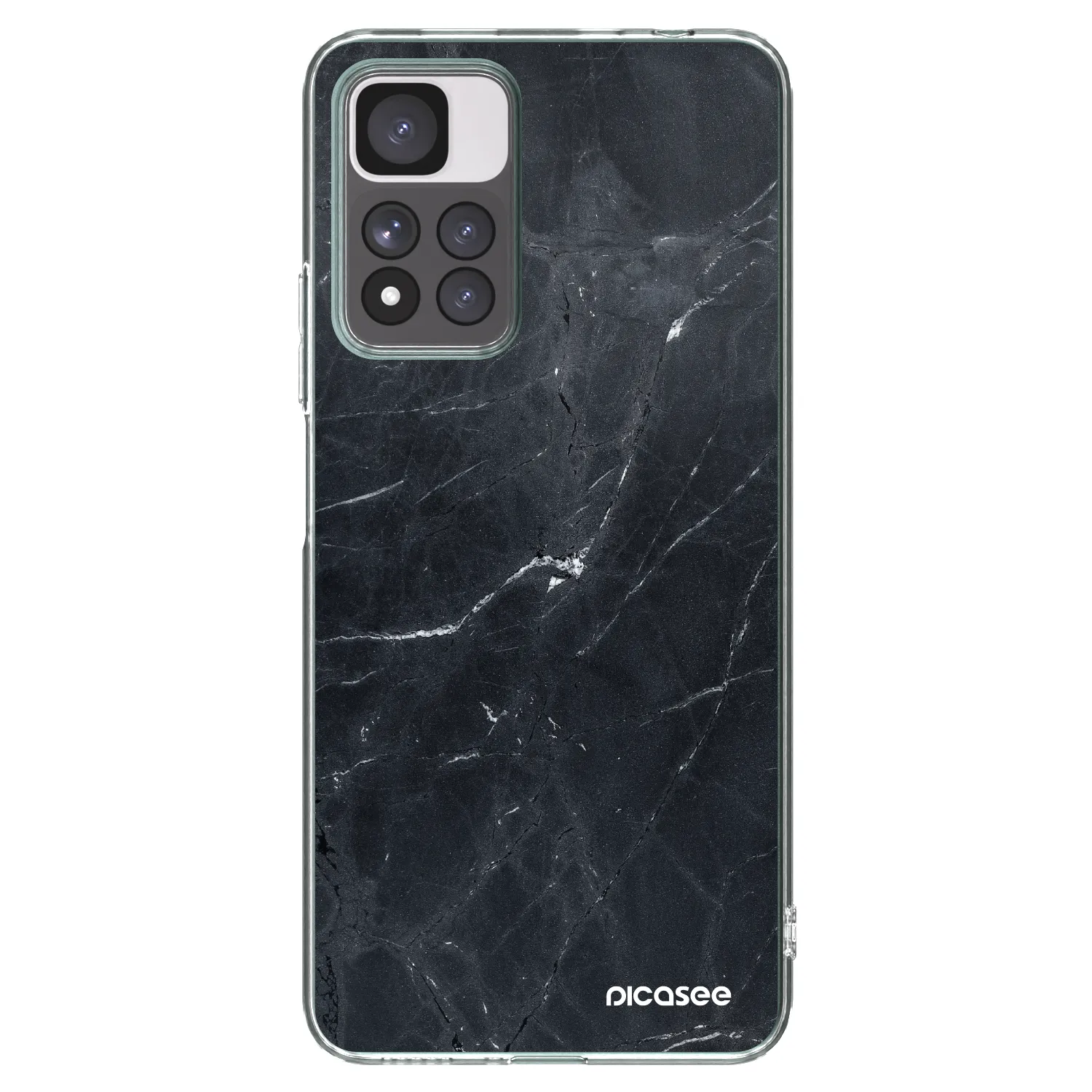 Picasee silikonski prozorni ovitek za Xiaomi Redmi Note 11 Pro+ 5G - Black marble
