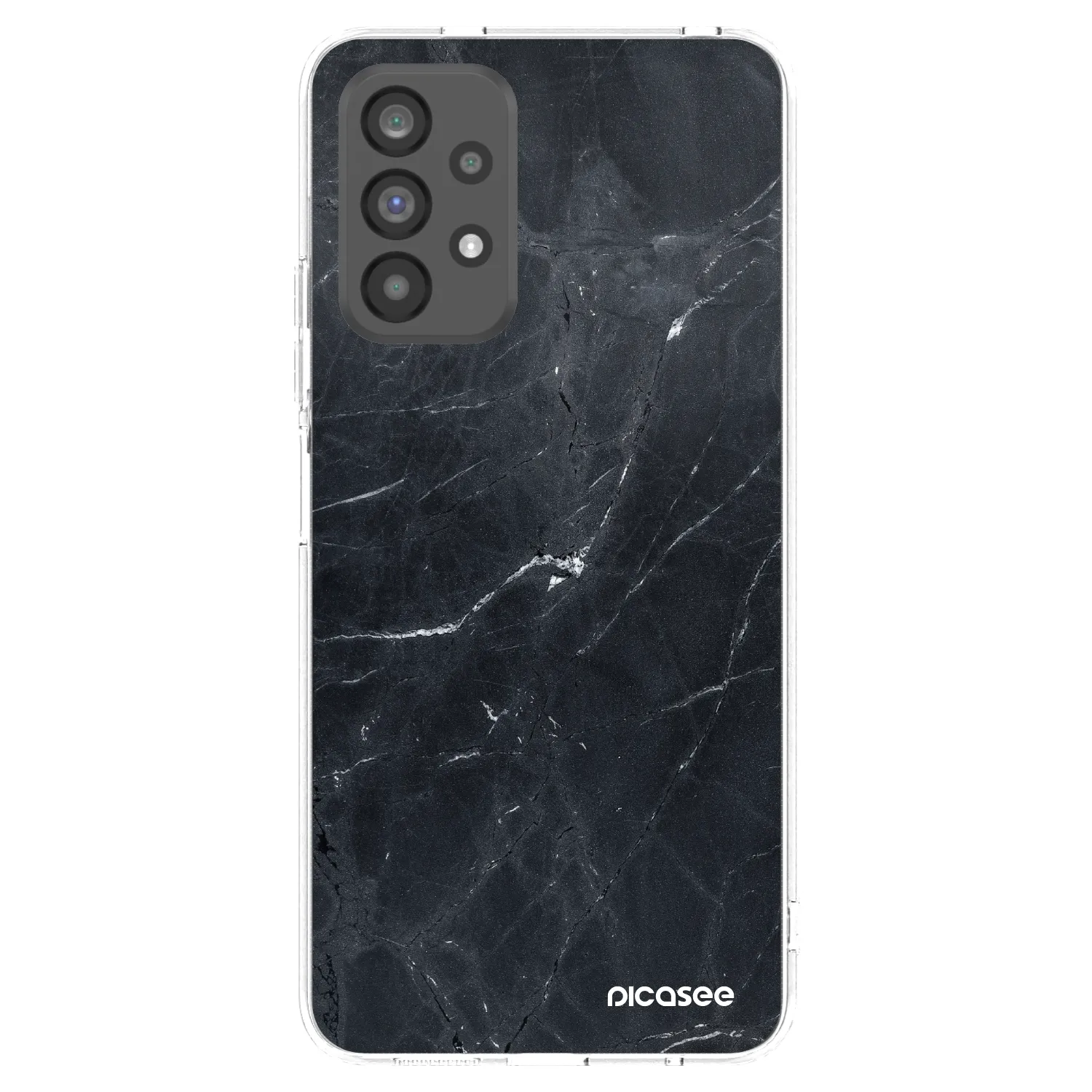 Picasee silikonski prozorni ovitek za Samsung Galaxy A73 5G - Black marble