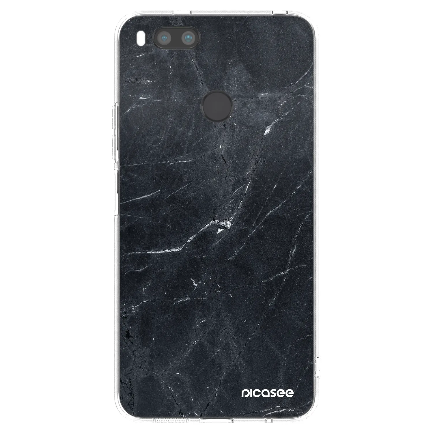 Picasee silikonski prozorni ovitek za Xiaomi Redmi A1 - Black marble