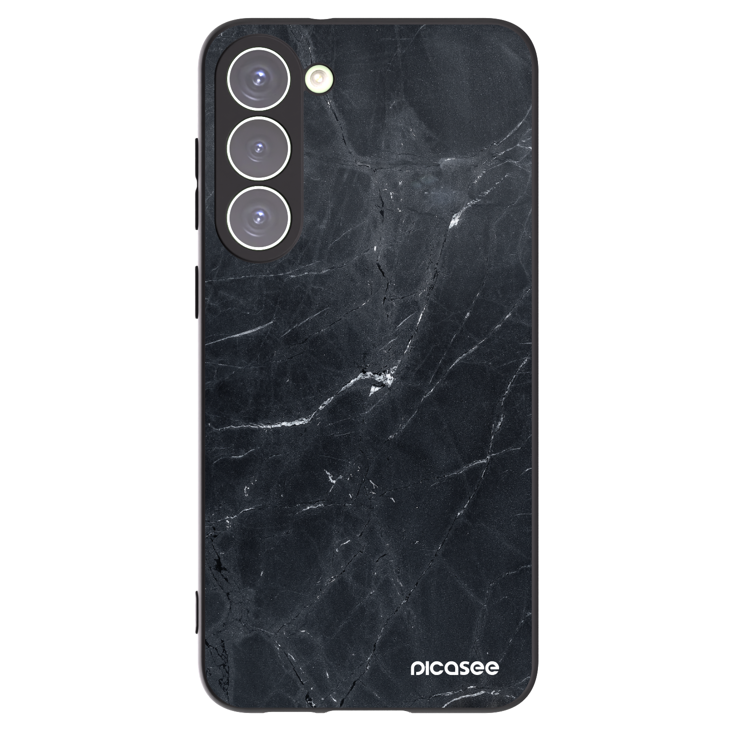 Picasee silikonski črni ovitek za Samsung Galaxy S23+ 5G - Black marble