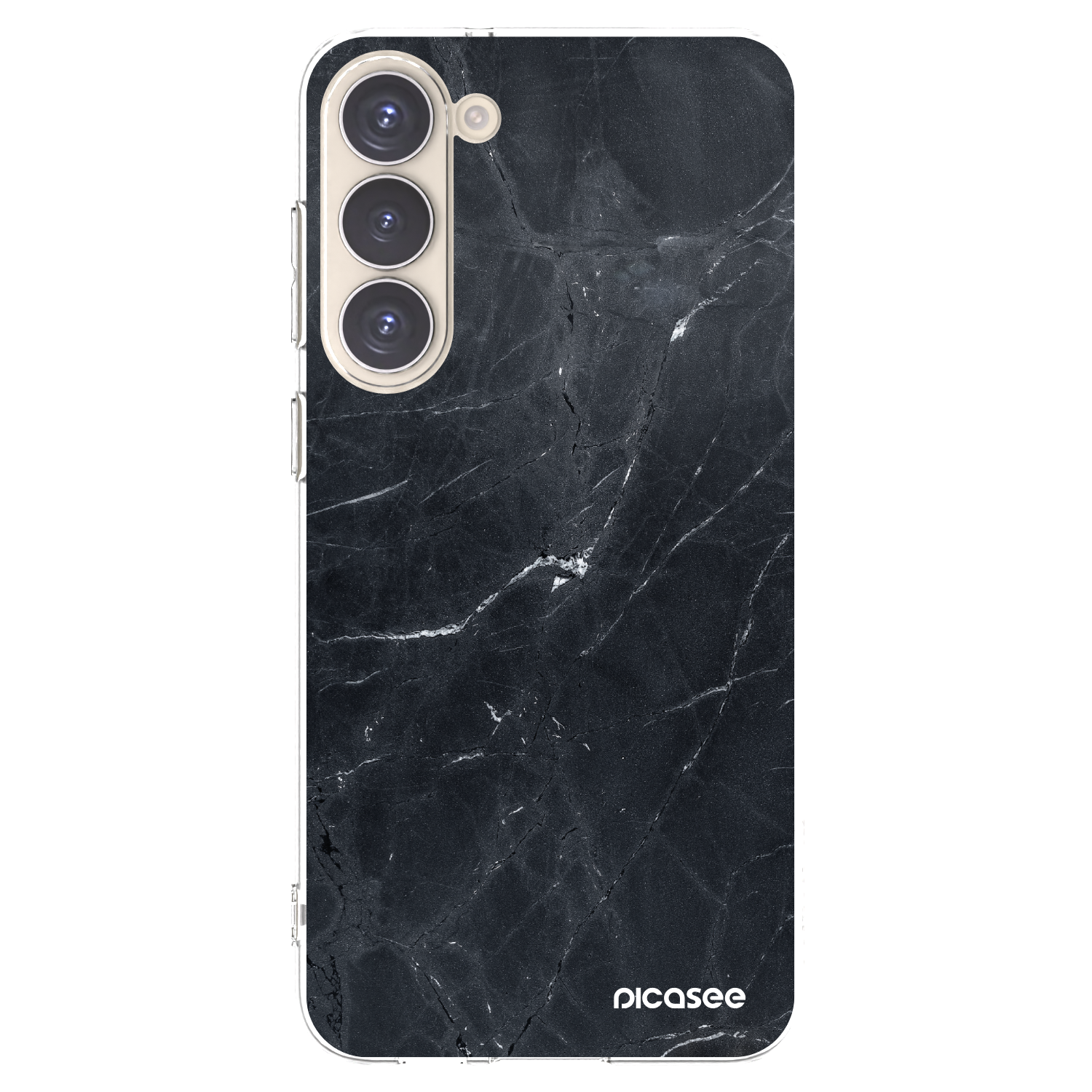 Picasee silikonski prozorni ovitek za Samsung Galaxy S23+ 5G - Black marble