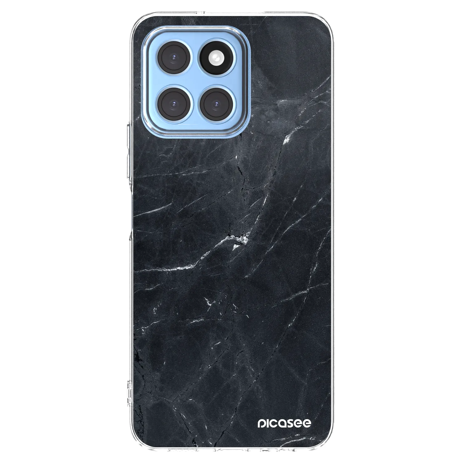 Picasee silikonski prozorni ovitek za Honor X6 - Black marble